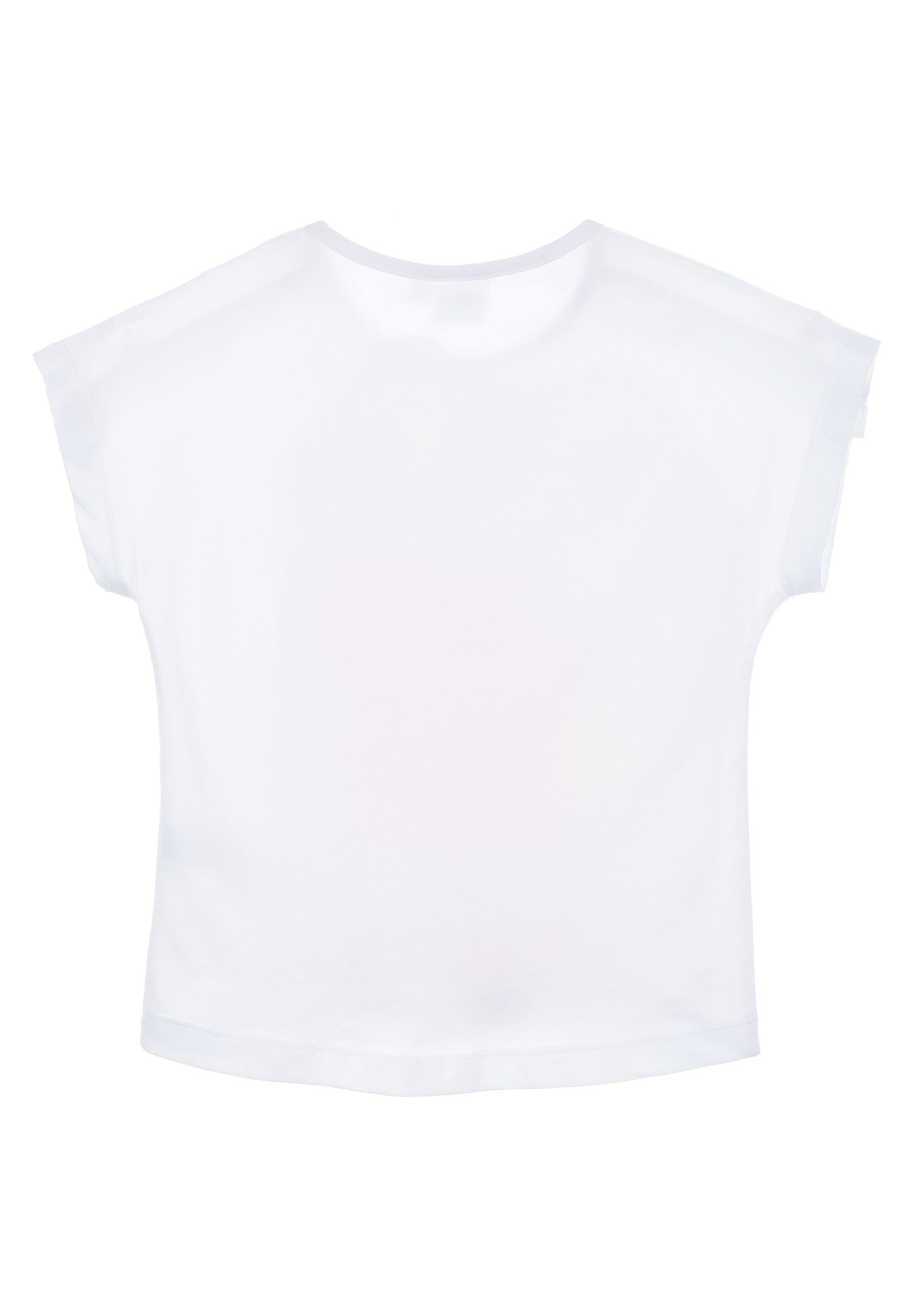 Peppa Oberteil Pig T-Shirt Weiß Kurzarm-Shirt Mädchen