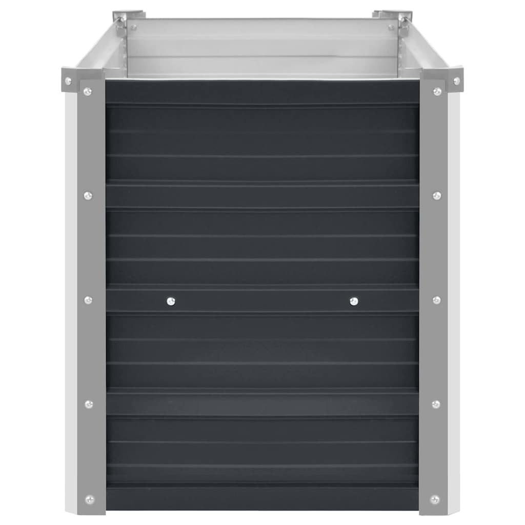 furnicato Hochbeet Anthrazitstahl 100 x 40 x 45 cm Kompakt und Robust, Rostgeschütztes Gemüsebeet mit offener Unterseite für den Balkon – Bild 5 von 5