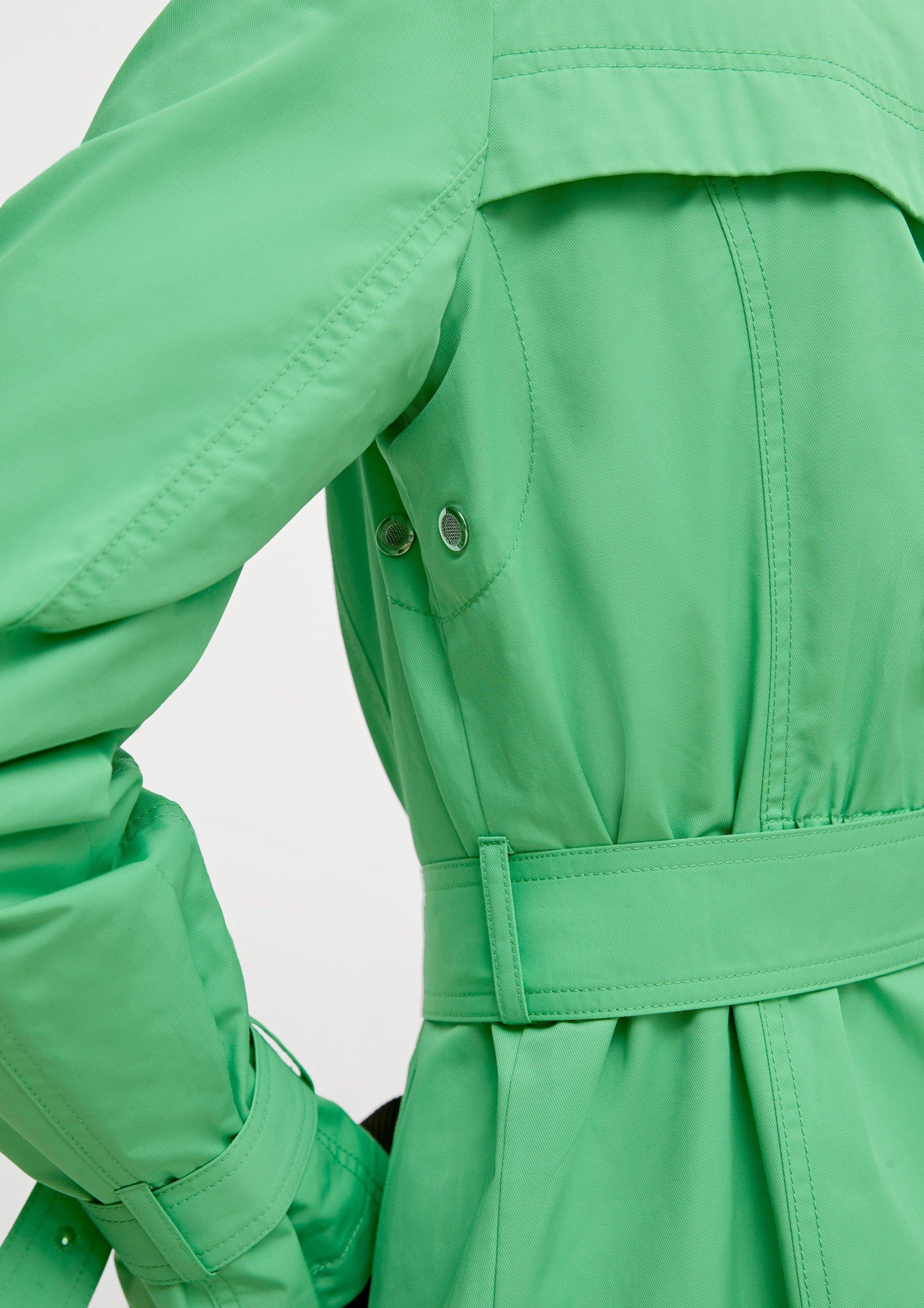 Bindegürtel grün Comma Langmantel mit Trenchcoat