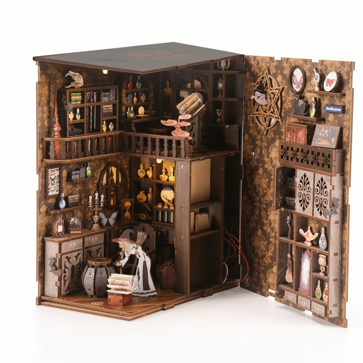 MagicHolz Buchstütze MagicNight Diorama mit LED-Beleuchtung aus Holz, mit LED-Beleuchtung – Bild 3 von 5