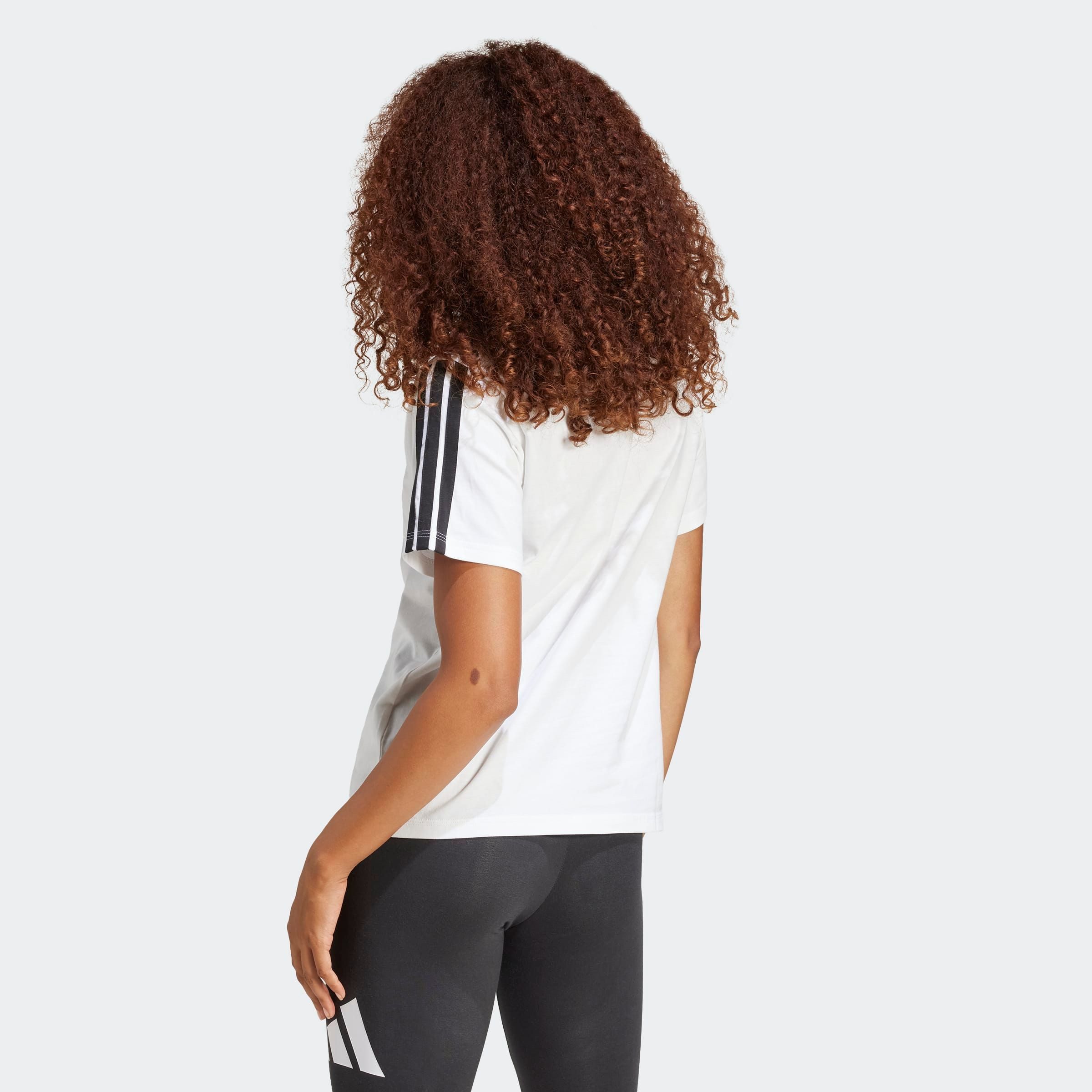 adidas Sportswear T-Shirt ESSENTIALS 3-STREIFEN COTTON klassische 3-Streifen an den Ärmeln, ohne Verschluss