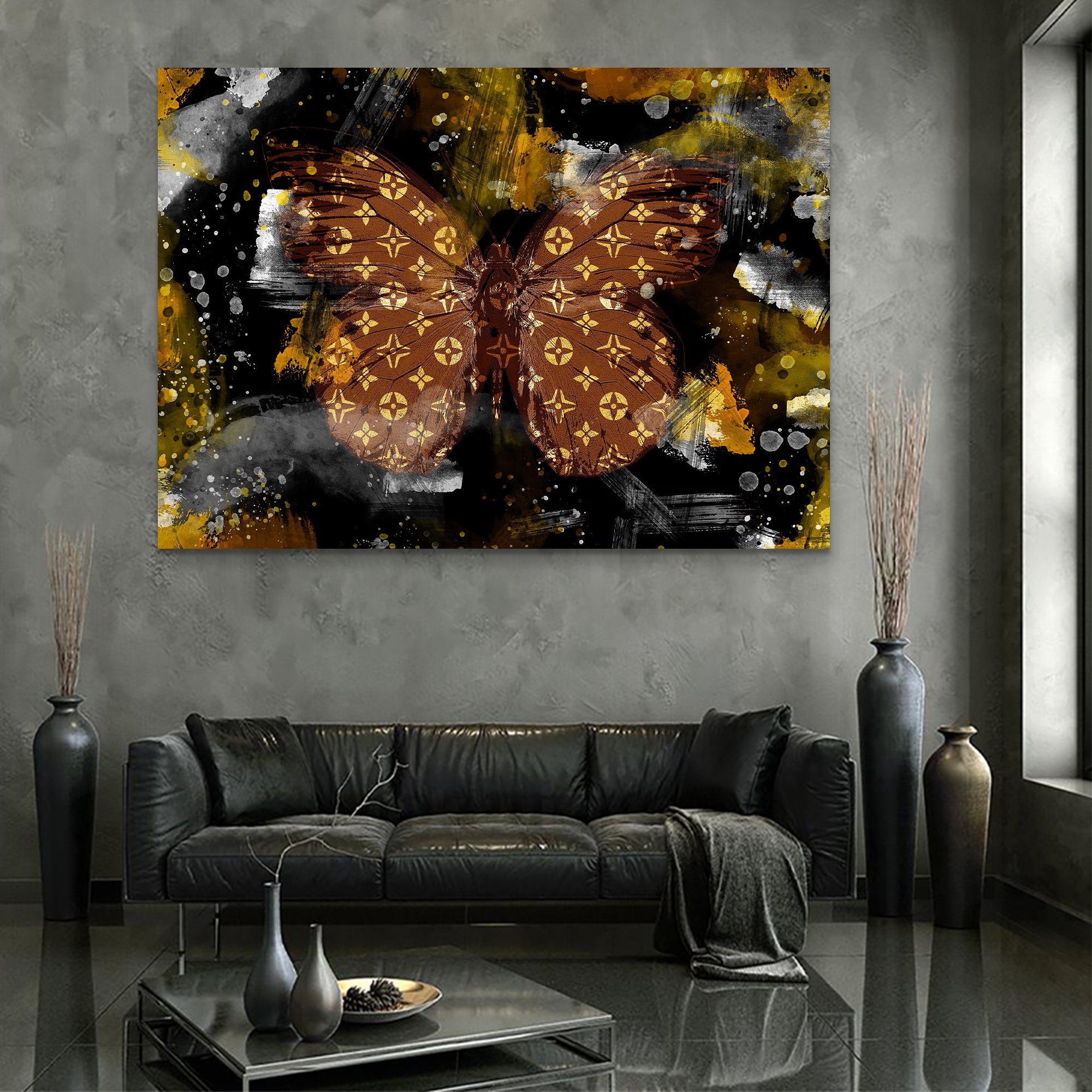 ArtMind XXL-Wandbild SCHMETTERLING, Wandbilder als Bild, Größen, Leinwand Poster verschiedenen gerahmte in Premium Wall & Art, Canva