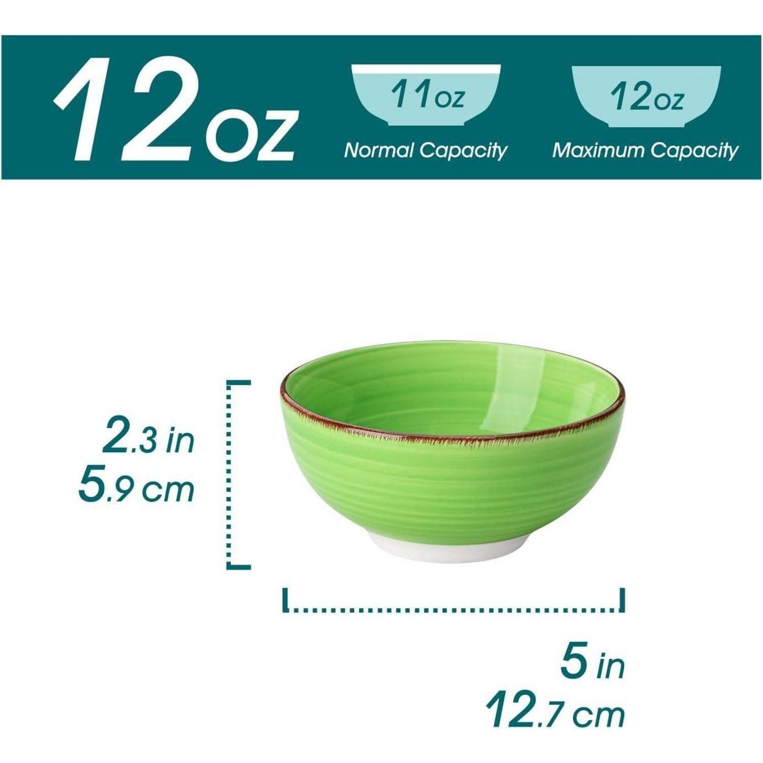 LuxusKollektion Dessertschale Dessertschalen Steinzeug BONITA 6-teilig 12Oz Schalen Set Eiscreme