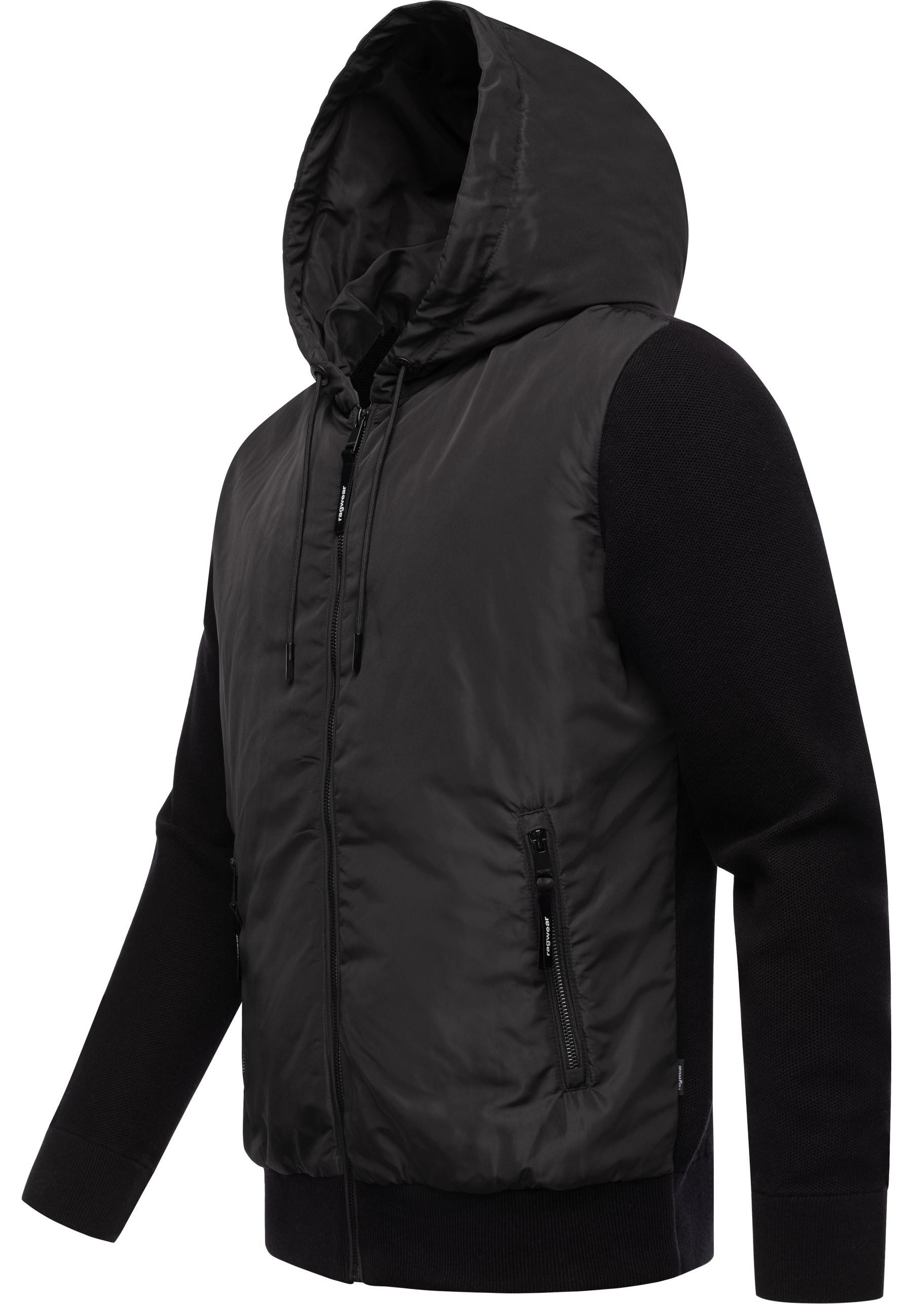 Ragwear Outdoorjacke Ronel Leichte Herren Jacke mit weichen Strickärmeln
