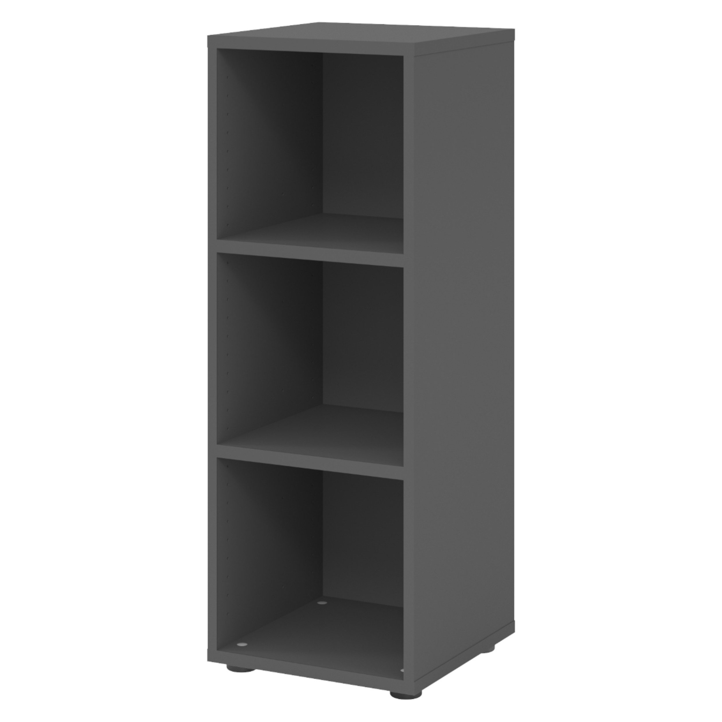 bümö Aktenregal smart Regal, Büroregal - 3 Ordnerhöhen, Dekor: Graphit