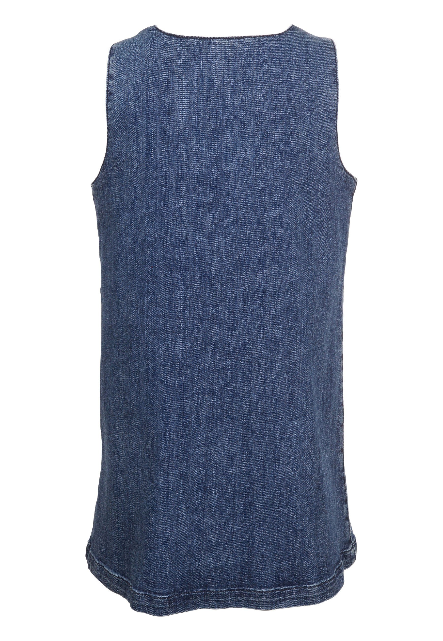 Elkline Sommerkleid Littledream Jeanskleid mit Knopfleiste und Kängurutasche