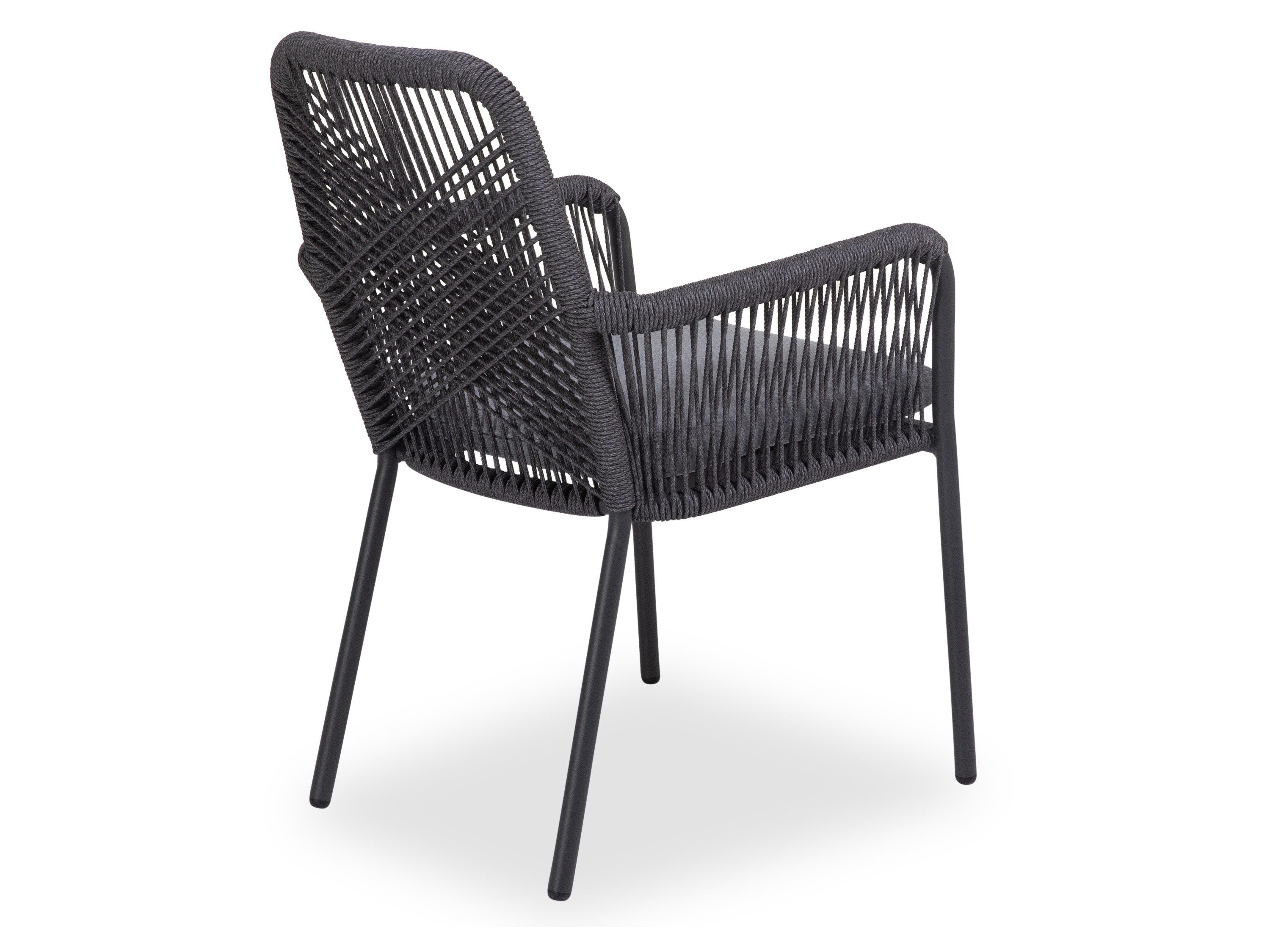 SANSIBAR LIVING Gartenstuhl Gartenstuhl SANSIBAR SELVIK BHT 56x85x63 cm grau Stapelstuhl