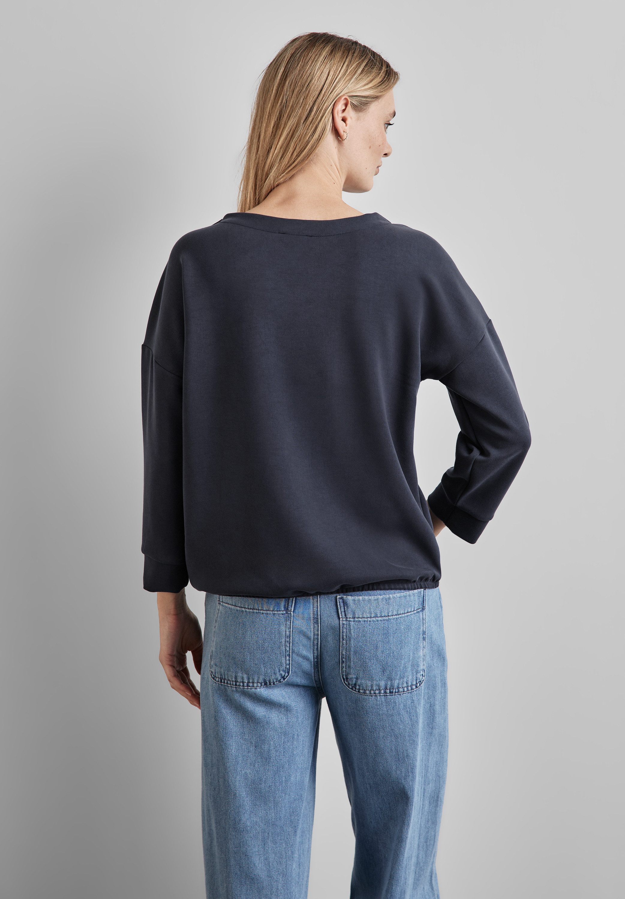 STREET ONE Langarmshirt mit Knopf Details