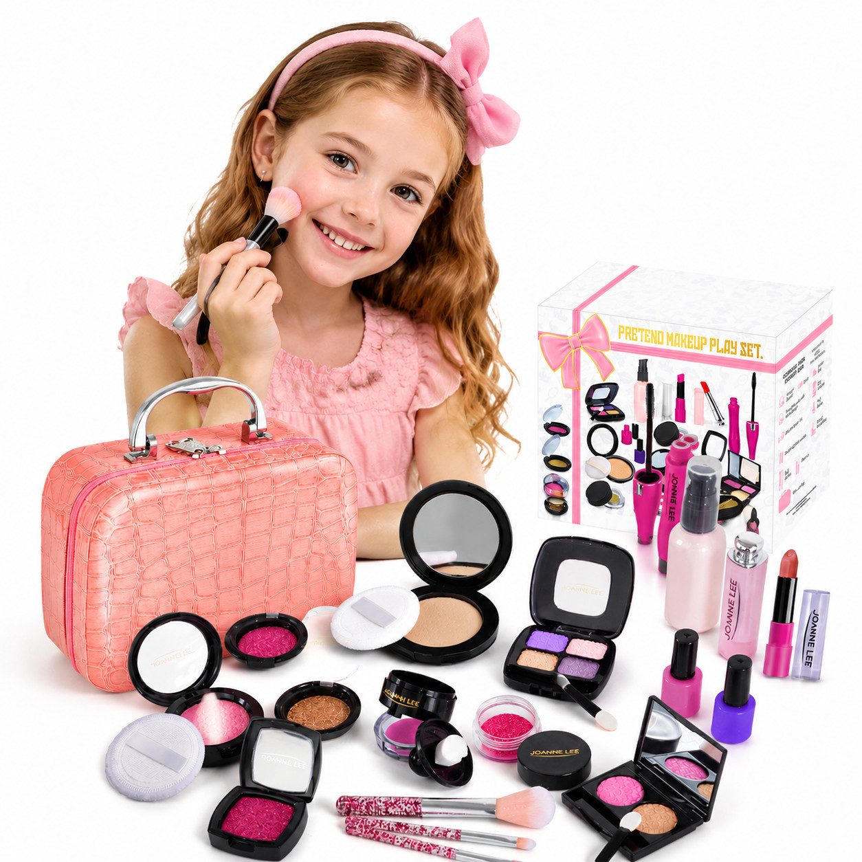ibettertec Kreativset Make-up-Spielzeug,Lernspielzeug spielzeuge für MädchenKreativset, (22-St), Realistisches Make-up-Spielset, 22-tlg., Kinder Rollenspiel Set), waschbares Zubehör Makeup Spielzeug Kreativset