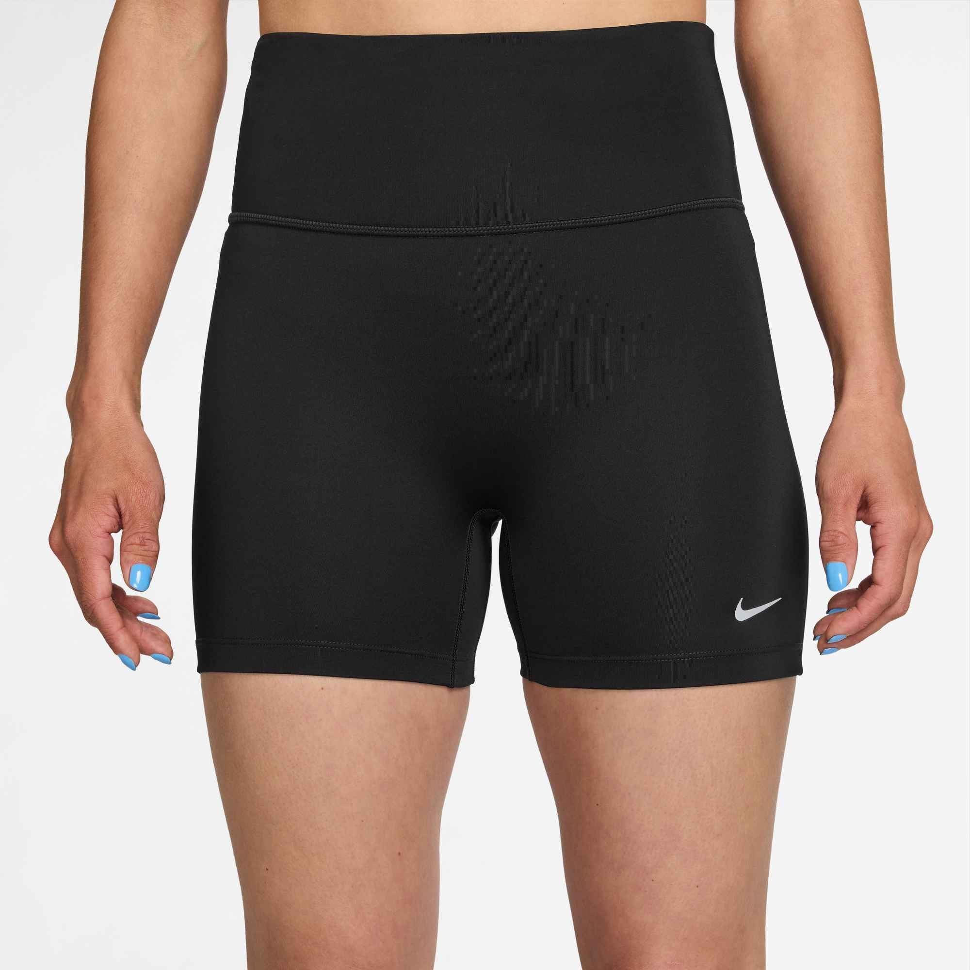 Nike Laufshorts W NK TEMPO DF HR TGT SHRT ohne Verschluss, schnelltrocknendes Material, mit Stretch-Anteil