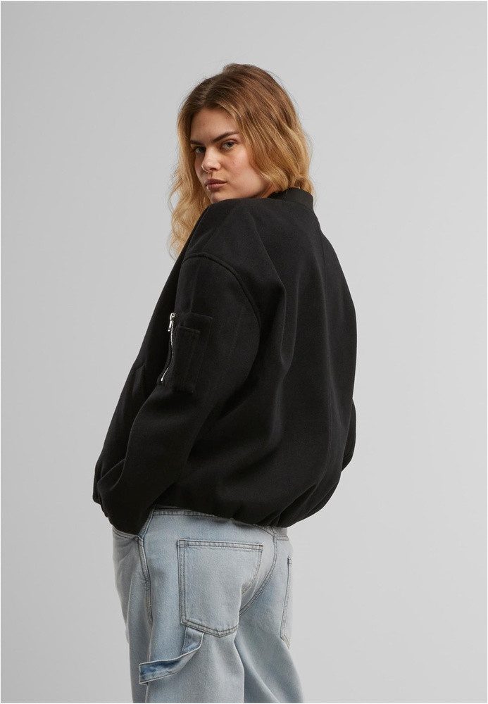 URBAN CLASSICS Kurzjacke Ladies Faux Wool Bomber Jacket günstig online kaufen