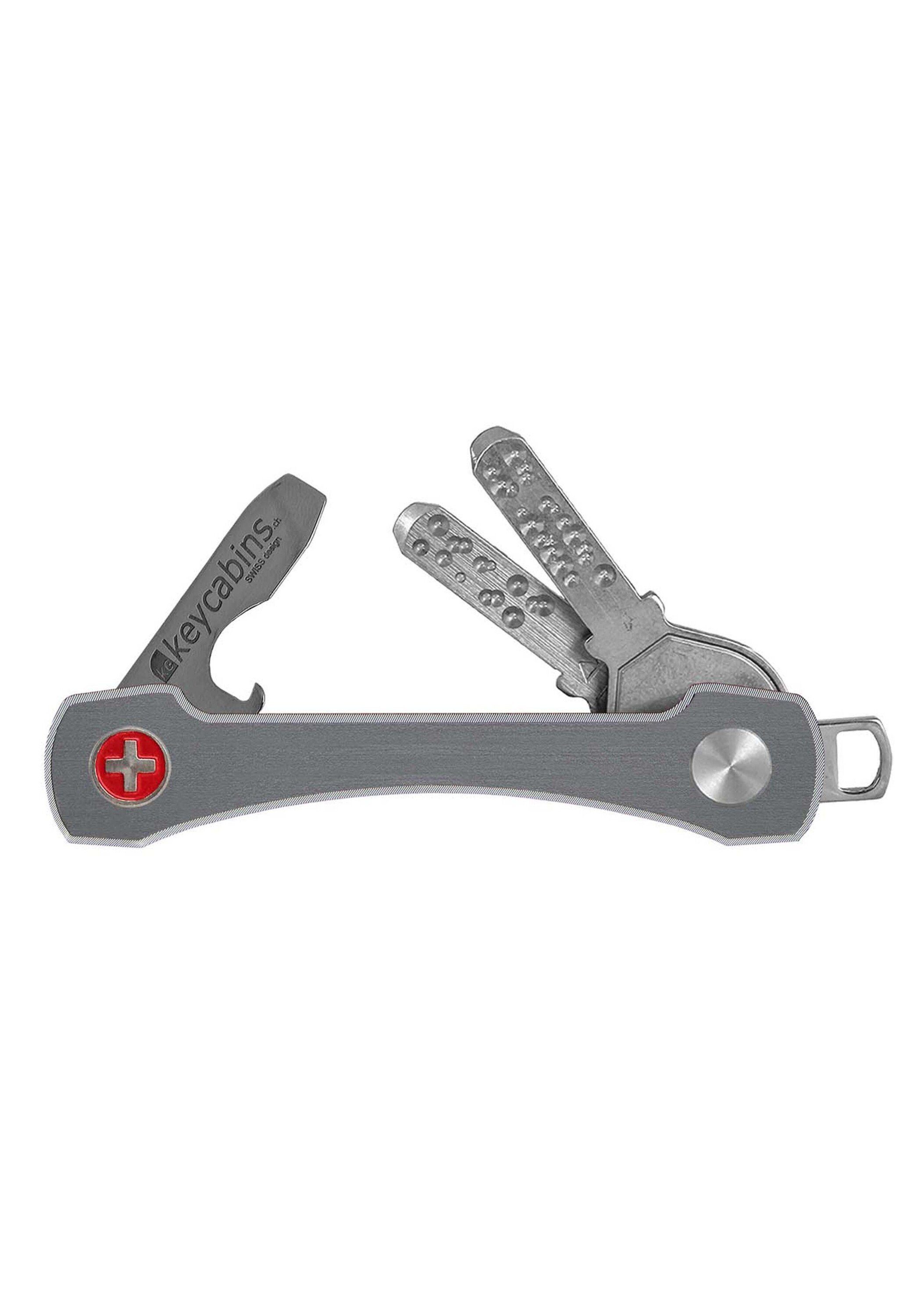 Rückgabe keycabins Schlüsselanhänger frame SWISS made S2, silber Aluminium