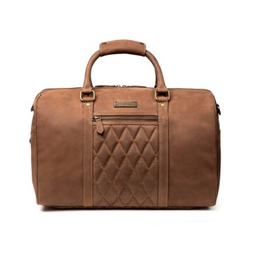 DRAKENSBERG Reisetasche Weekender »Mitch« Havana-Braun, Kabinen- und Bordgepäck für Damen und Herren, handgemacht aus Leder