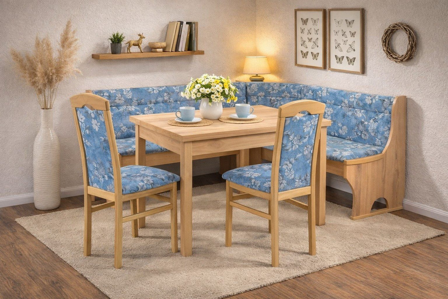 moebel-direkt-online Eckbankgruppe Alice, (Spar-Set, 4tlg. Set), Stühle montiert. Eckbank mit Stauraumfunktion, mit Gasdruckfedern