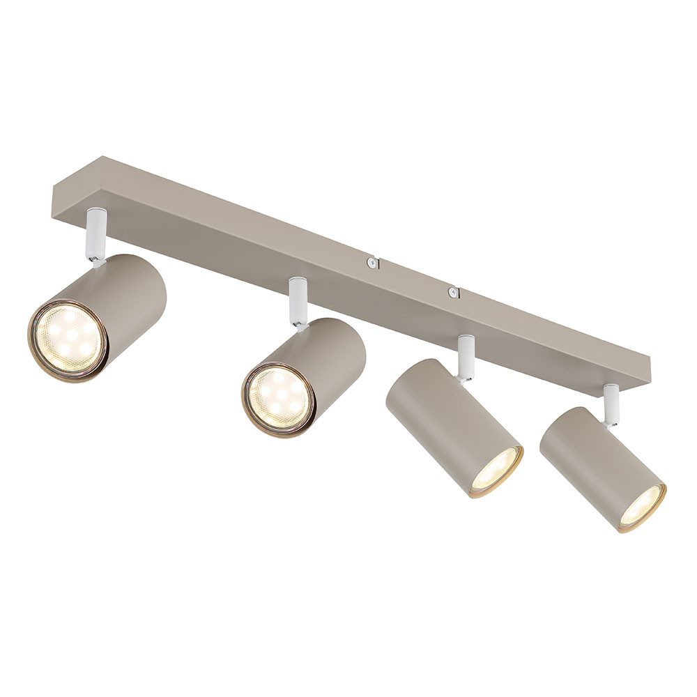GLOBO LIGHTING Deckenleuchte, Leuchtmittel nicht inklusive, Deckenleuchte Deckenlampe Wohnzimmerlampe Metall sandfarben drehbar L