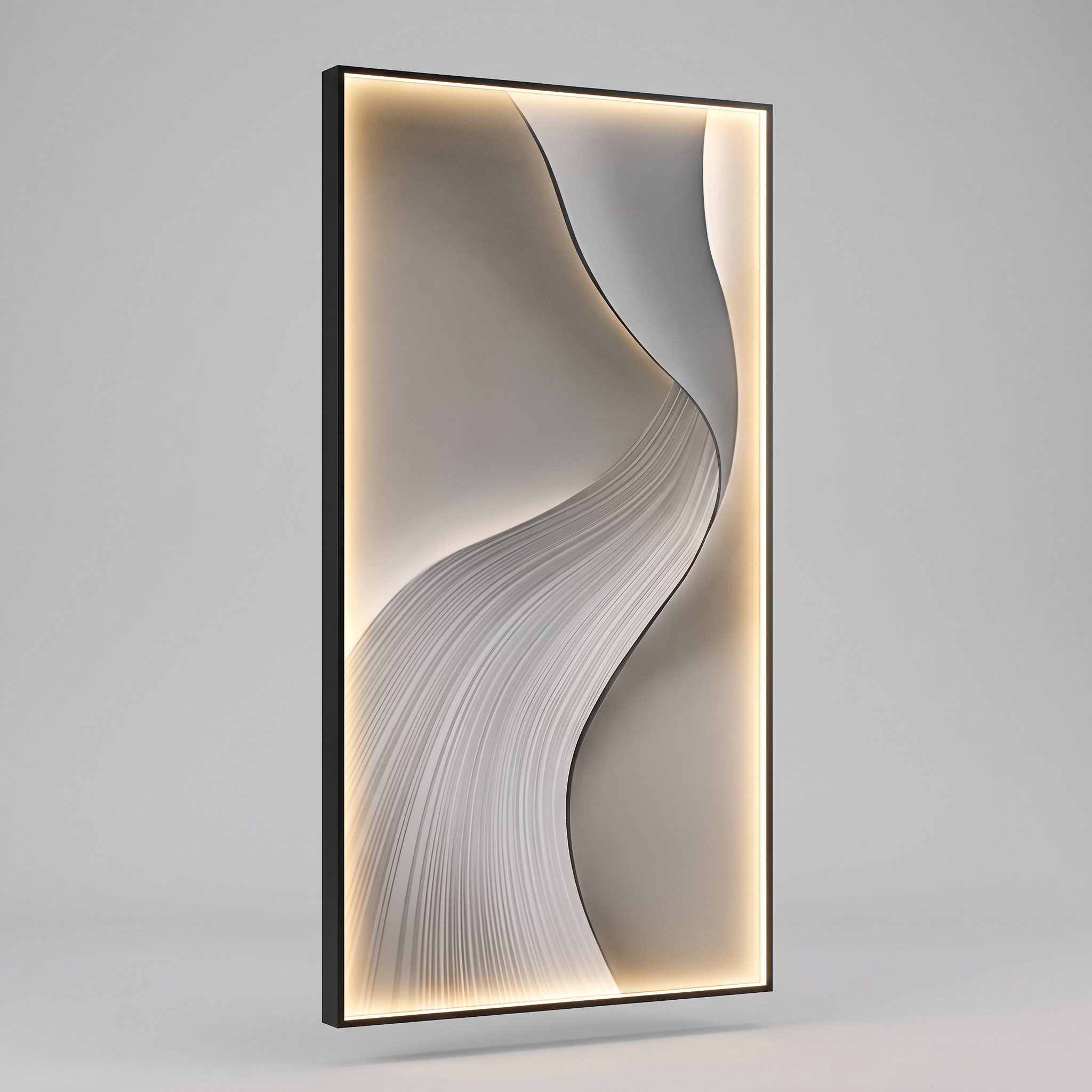 Arnusa LED-Bild Wandbild mit Beleuchtung warmweiß Glasbild abstrakt USB Fernbedienung, abstrakt, Wanddeko modern Wandleuchte