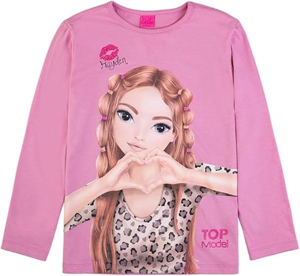 Top Model Langarmshirt Top Model Langarmshirt Shirt Hayden Freundschaftsherz pink (1-tlg)