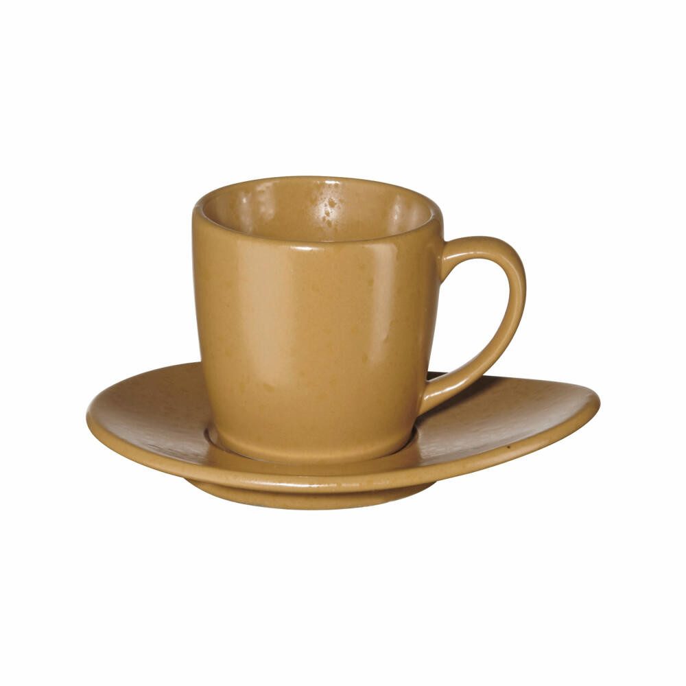 ASA SELECTION Espressotasse Cuba Ocra mit Unterer 60 ml, Steinzeug