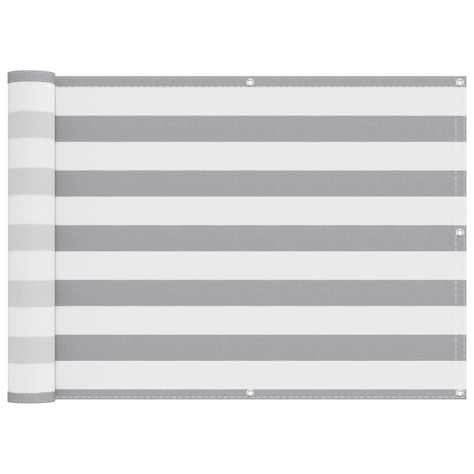 vidaXL Balkonsichtschutz Balkonsichtschutz Hellgrau und Weiß 75 x 200 cm (1-St)
