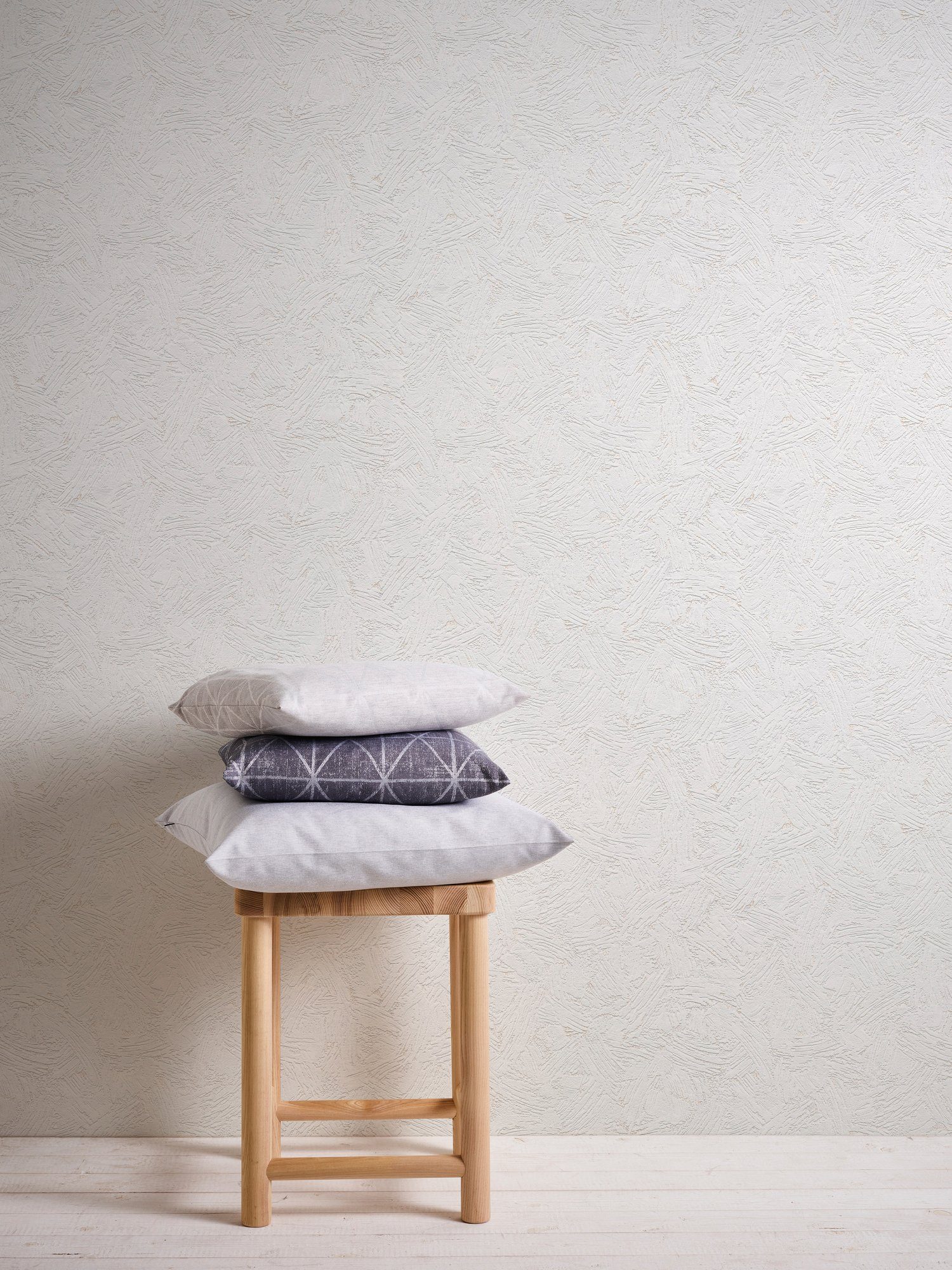 A.S. Création Strukturtapete Simply White, strukturiert, einfarbig, uni, unifarben, Tapete Struktur Tapeten Wohnzimmer Schlafzimmer Küche modern Design