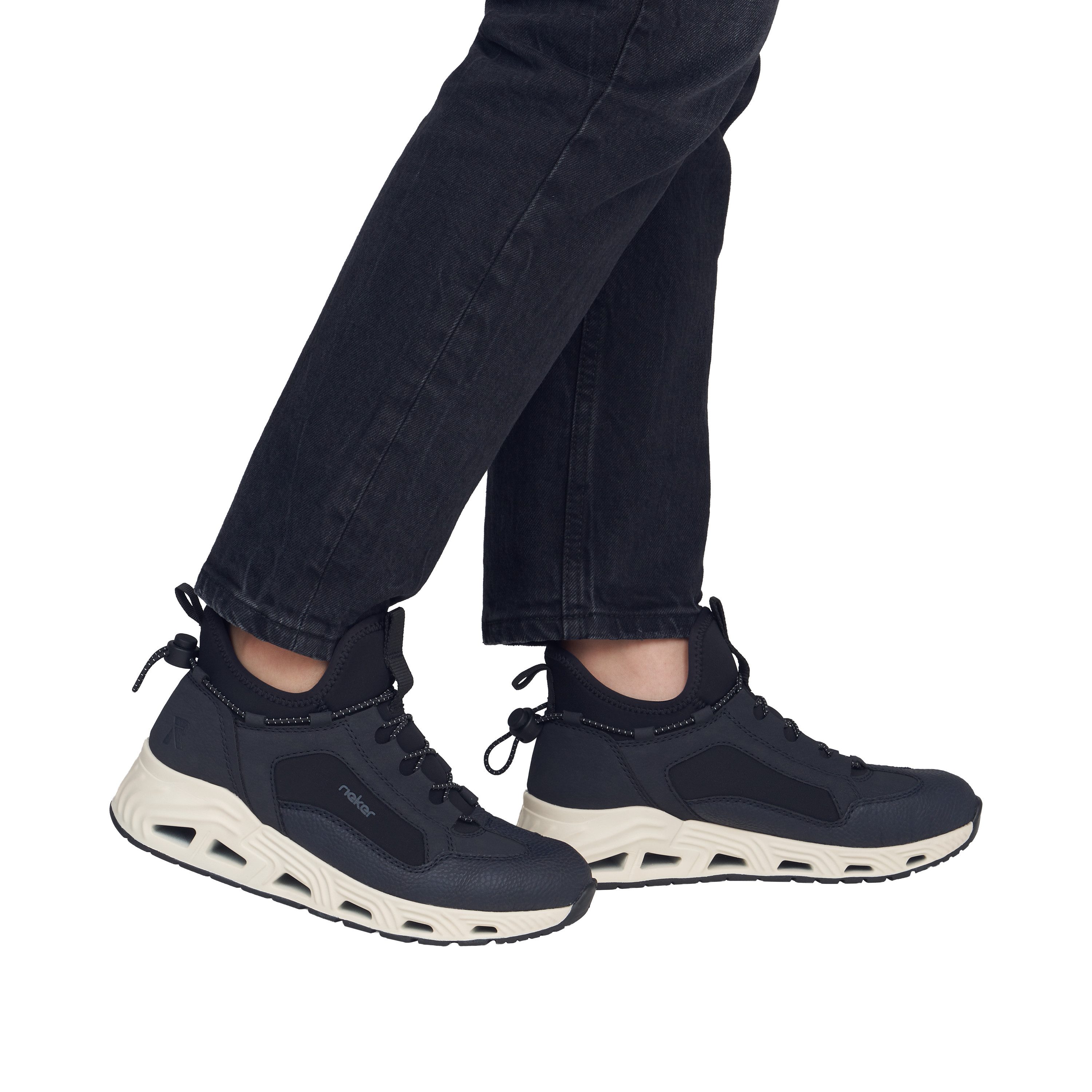 Rieker Slip-On Sneaker Freizeitschuh, Schlupfboots, High-Top-Sneaker, Slip-On mit Gummizug
