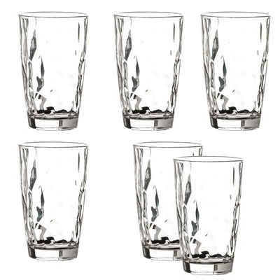 Bormioli Rocco Longdrinkglas »6x »Diamond Trasparente«, Glas, Longdrinkglas 470ml Glas transparent«, Glas