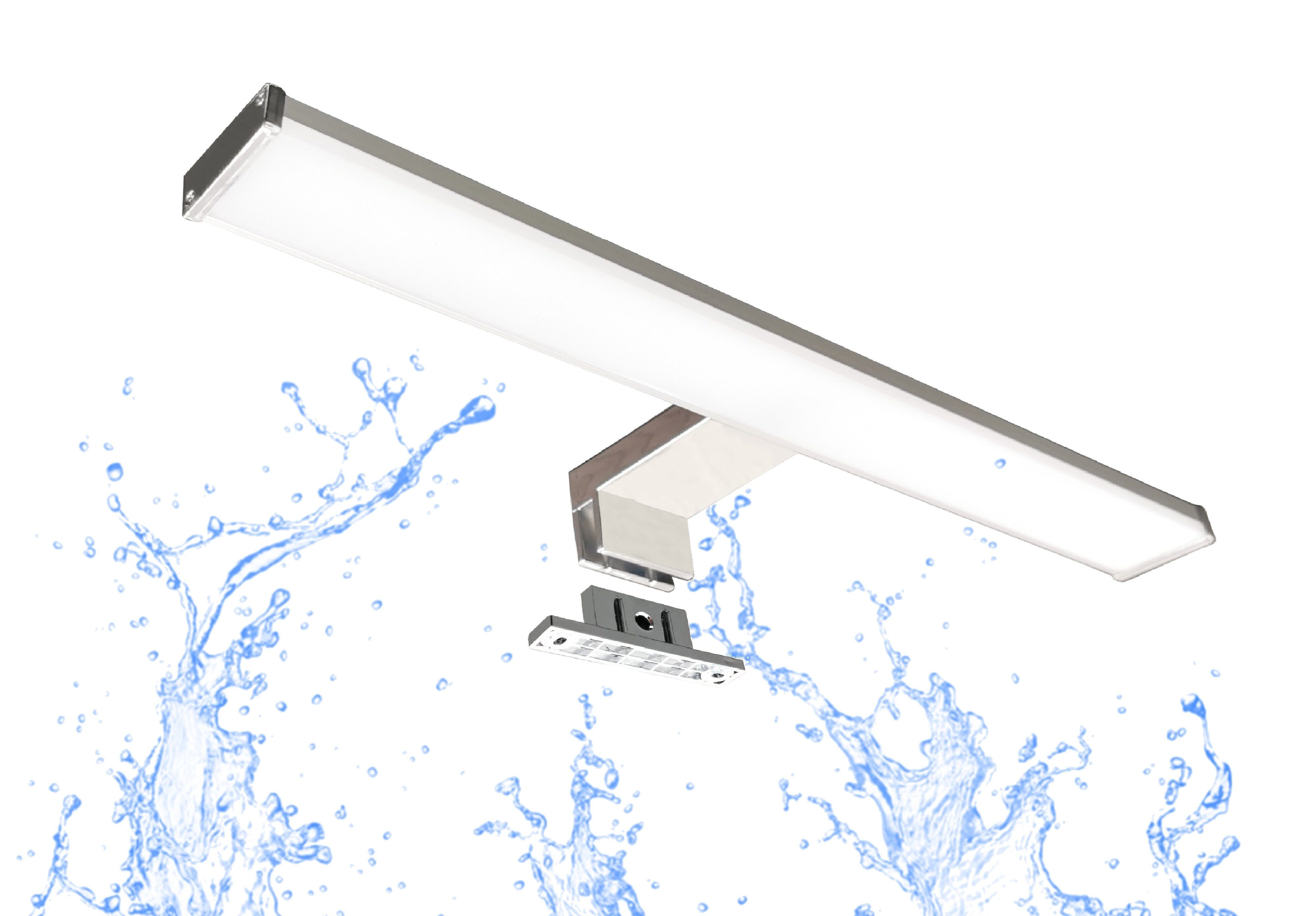 TRANGO Spiegelleuchte, 4 Stufen dimmbar, 2245 Modern IP44 LED Spiegellampe in XXL Format *EASY* Produktlänge: 830 mm - 15 Watt 4-Stufen dimmbar 3000K warmweiß, Badleuchte, Schminklicht, Badezimmer Schrankleuchte, Spiegelschrank Aufbauleuchte