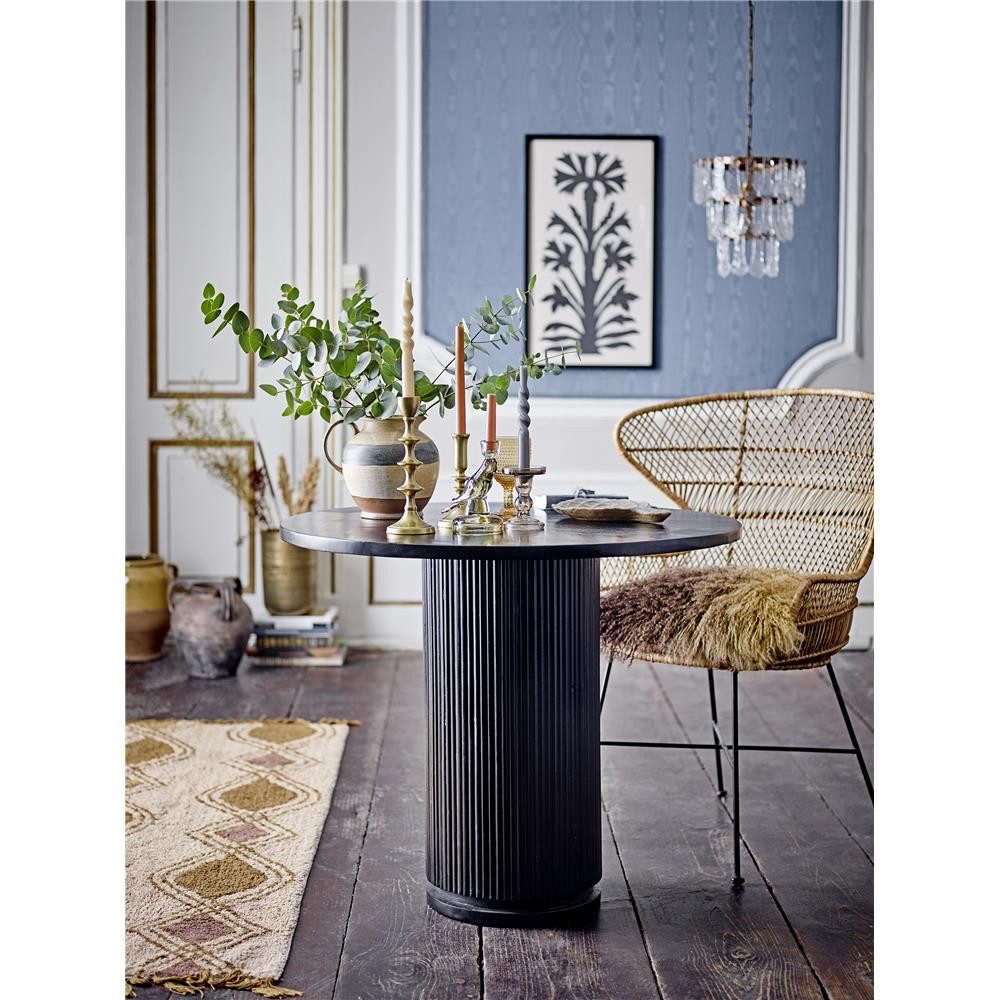 Bloomingville Kerzenhalter Joslyn, Grau, Glas, dänisches Design, Glaskerzenhalter, Stabkerzenhalter, Organische Form, Sprühglas