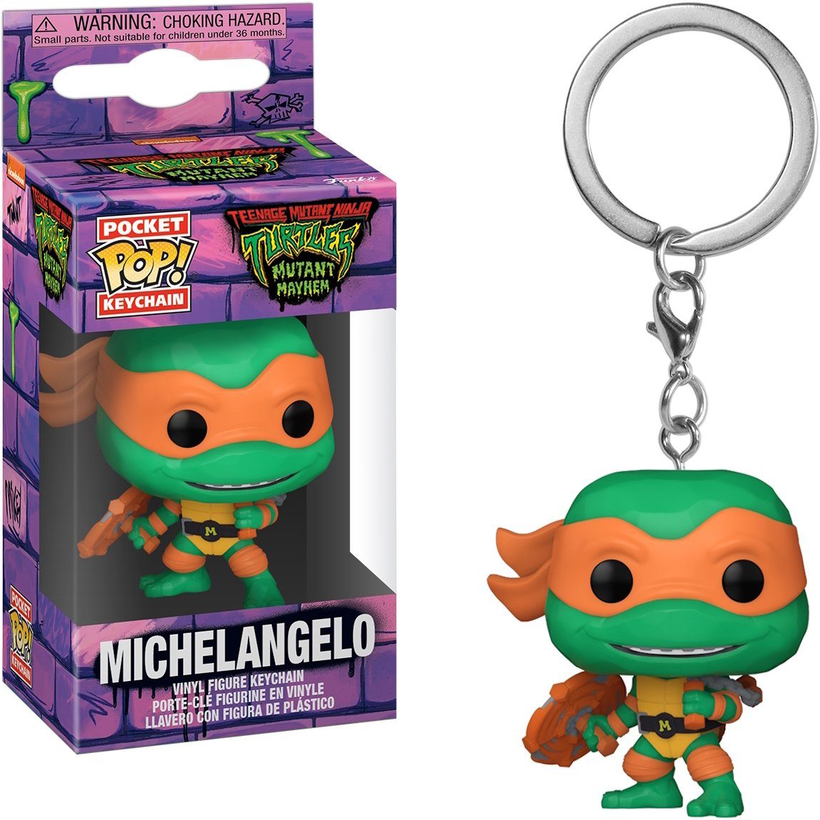 Pocket Turtles Schlüsselanhänger Ninja Teenage Mutant Funko Michelangelo