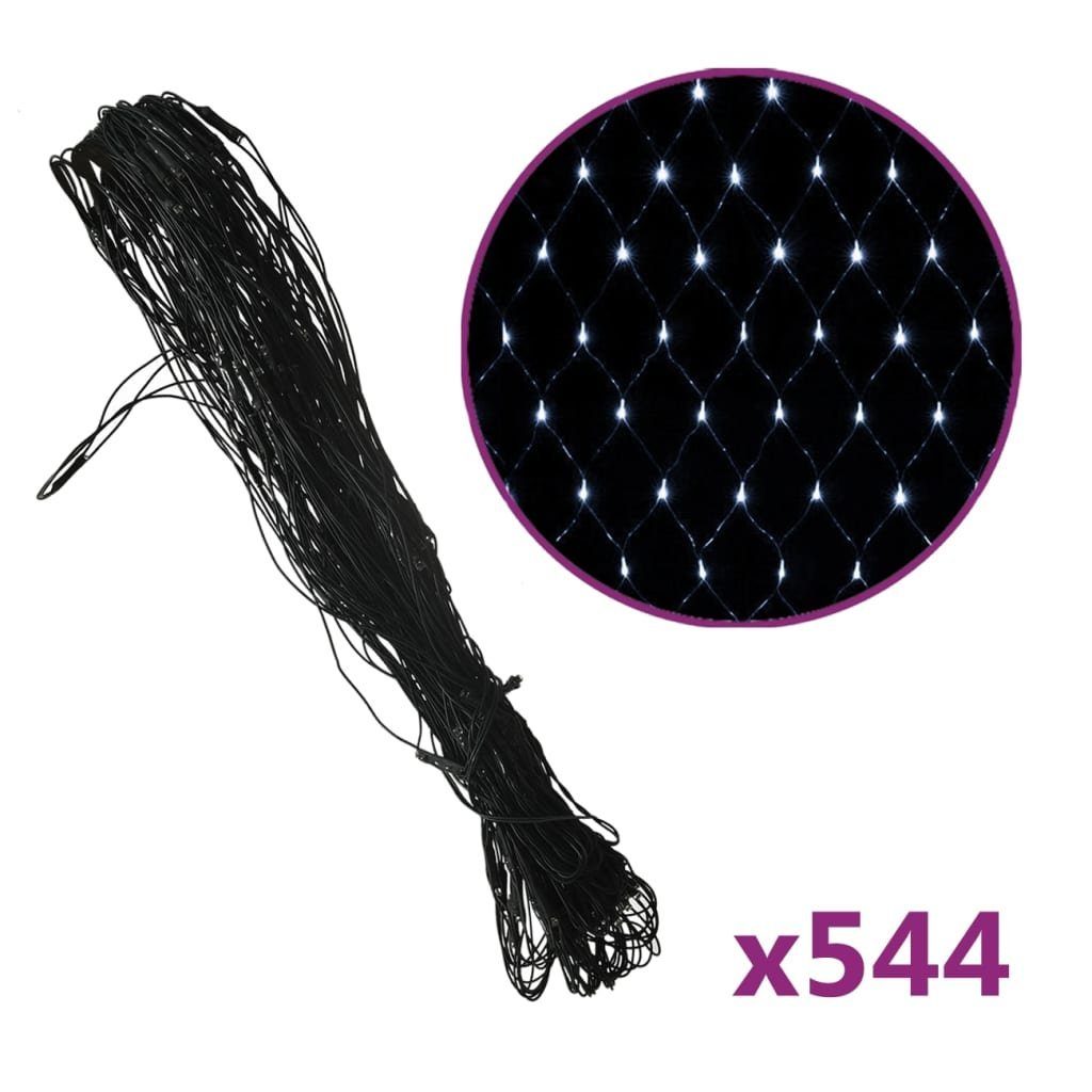 vidaXL Lichterkette NA Weihnachts-Lichternetz 4x4 m 544 LED Kaltweiß Indoor Outdoor