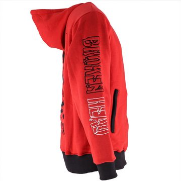 Broken Head Hoodie Hoodie Color Edition Rot Leuchtende Farben