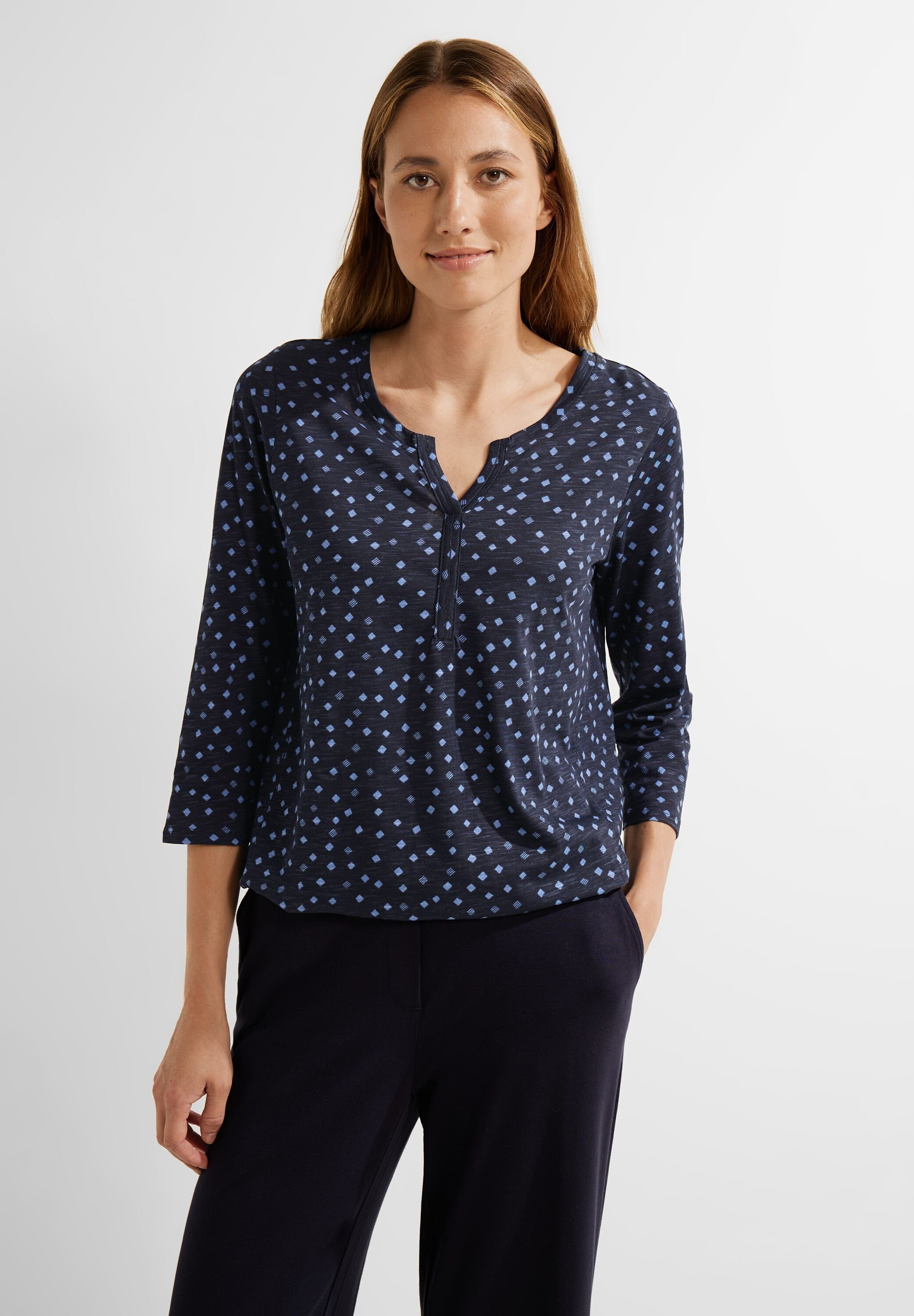 Cecil 3/4-Arm-Shirt mit 3/4 Ärmeln night sky blue