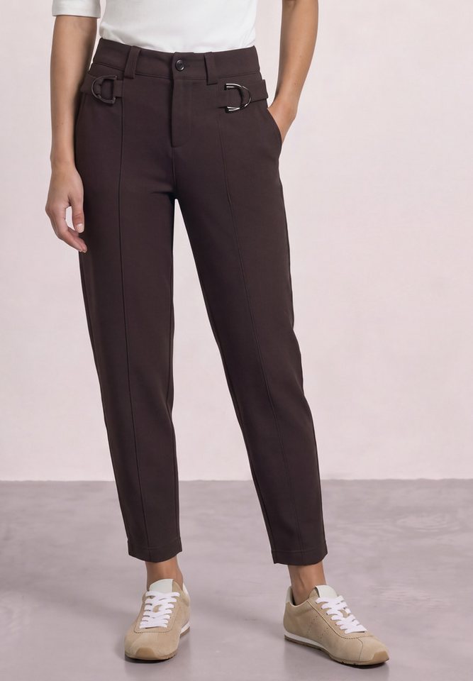STREET ONE Stoffhose mit Schnallen