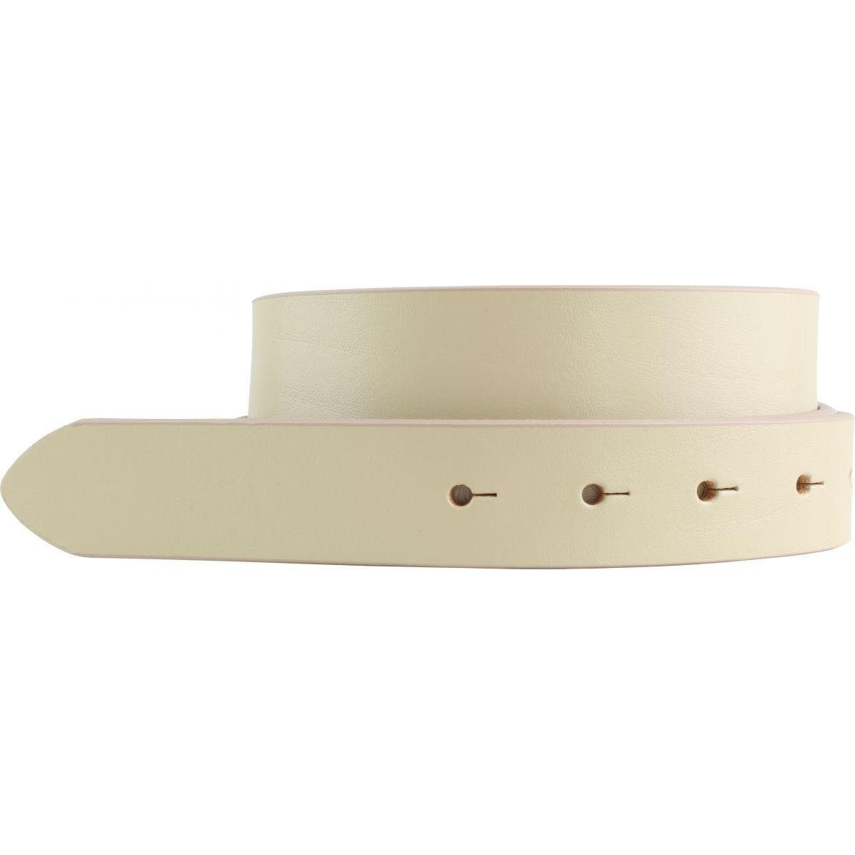 BELTINGER Ledergürtel Gürtel aus Vollrindleder ohne Schnalle 3 cm - Jeans-Gürtel für Damen H Beige