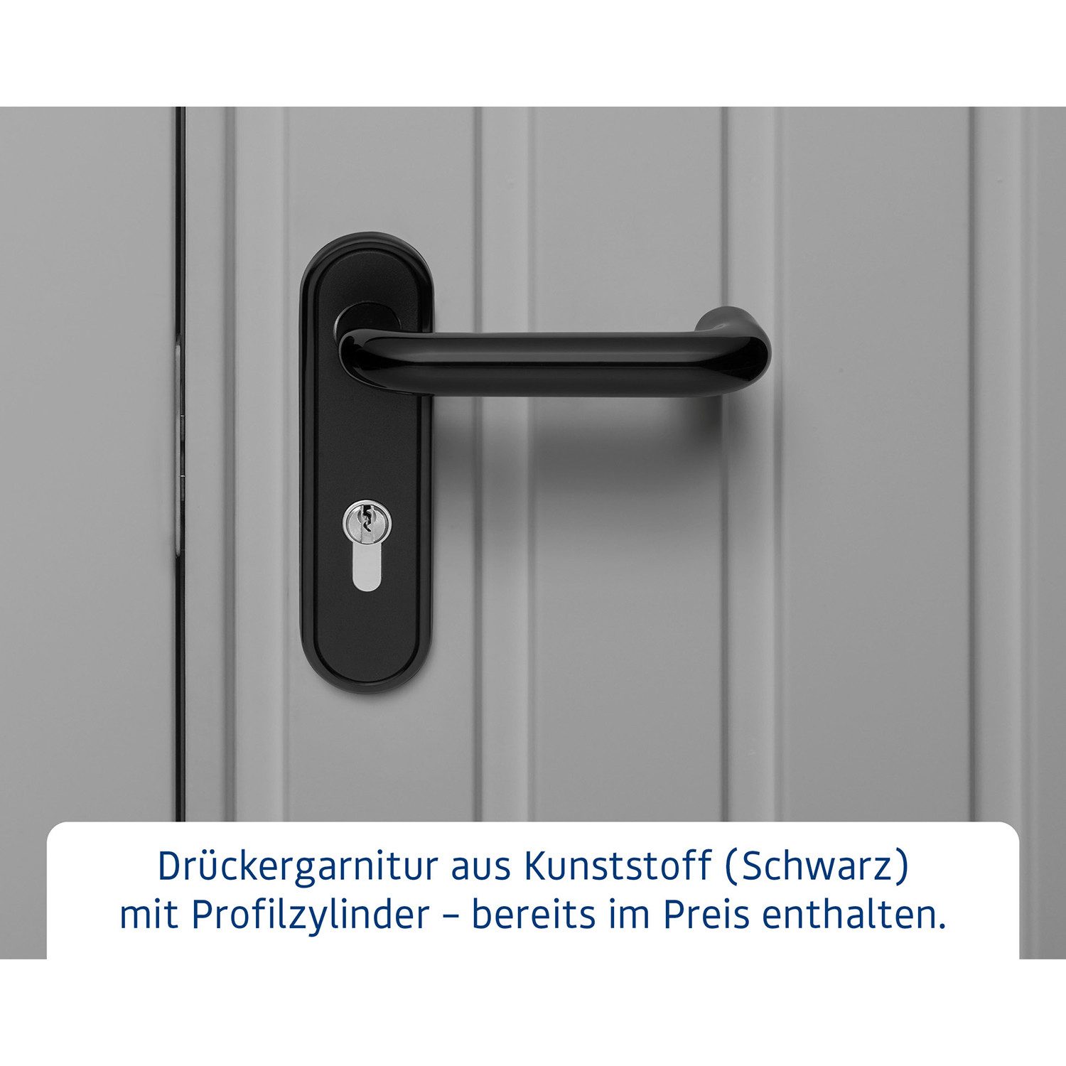 Hörmann Ecostar Gerätehaus Metall-Gerätehaus "Euroline Trend", BxT: 262x262 cm, mit Flachdach, graualuminium, 1-flüglige Tü