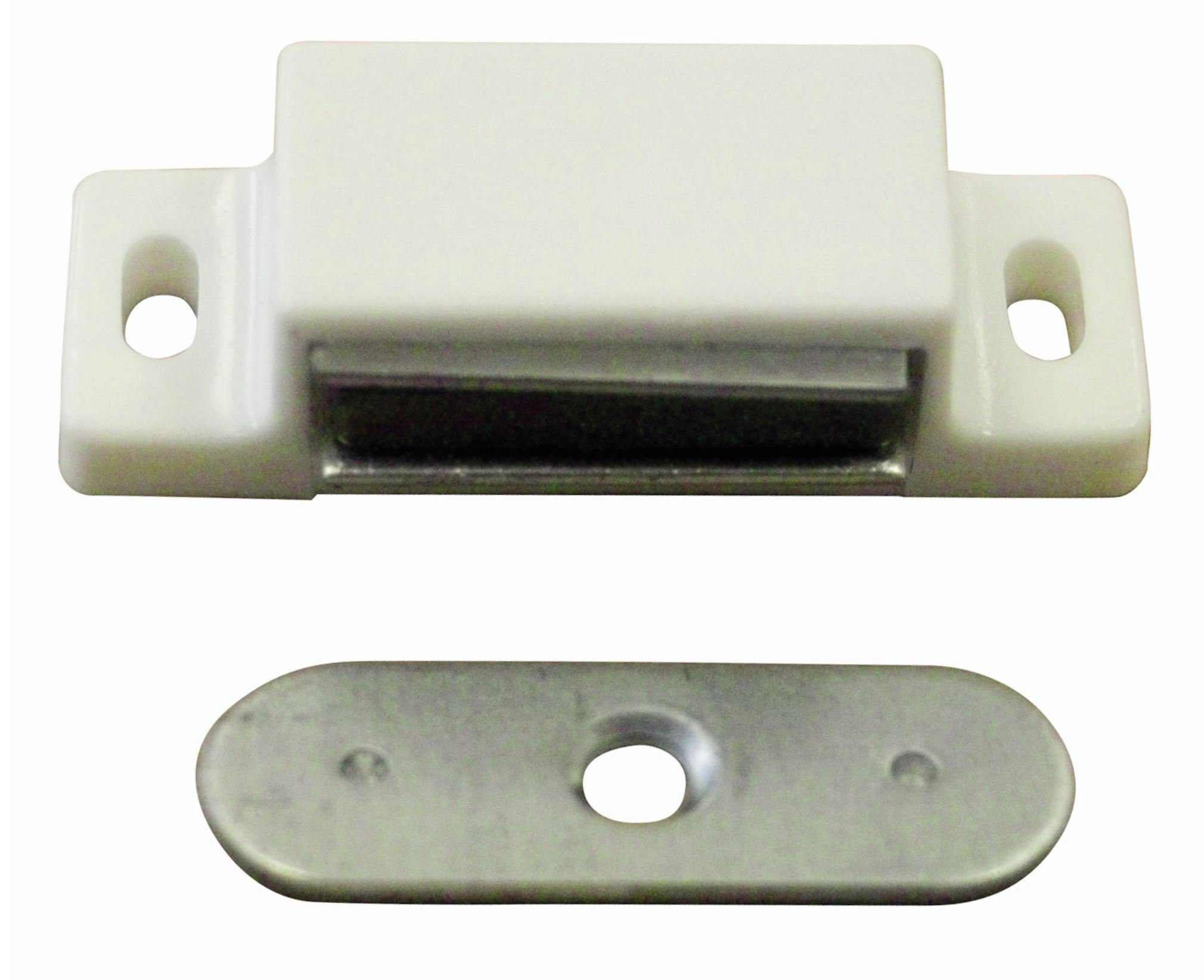 HSI Schrauben-Set HSI Magnetschnäpper, mit fester Platte, weiß, 4kg, 2 STK