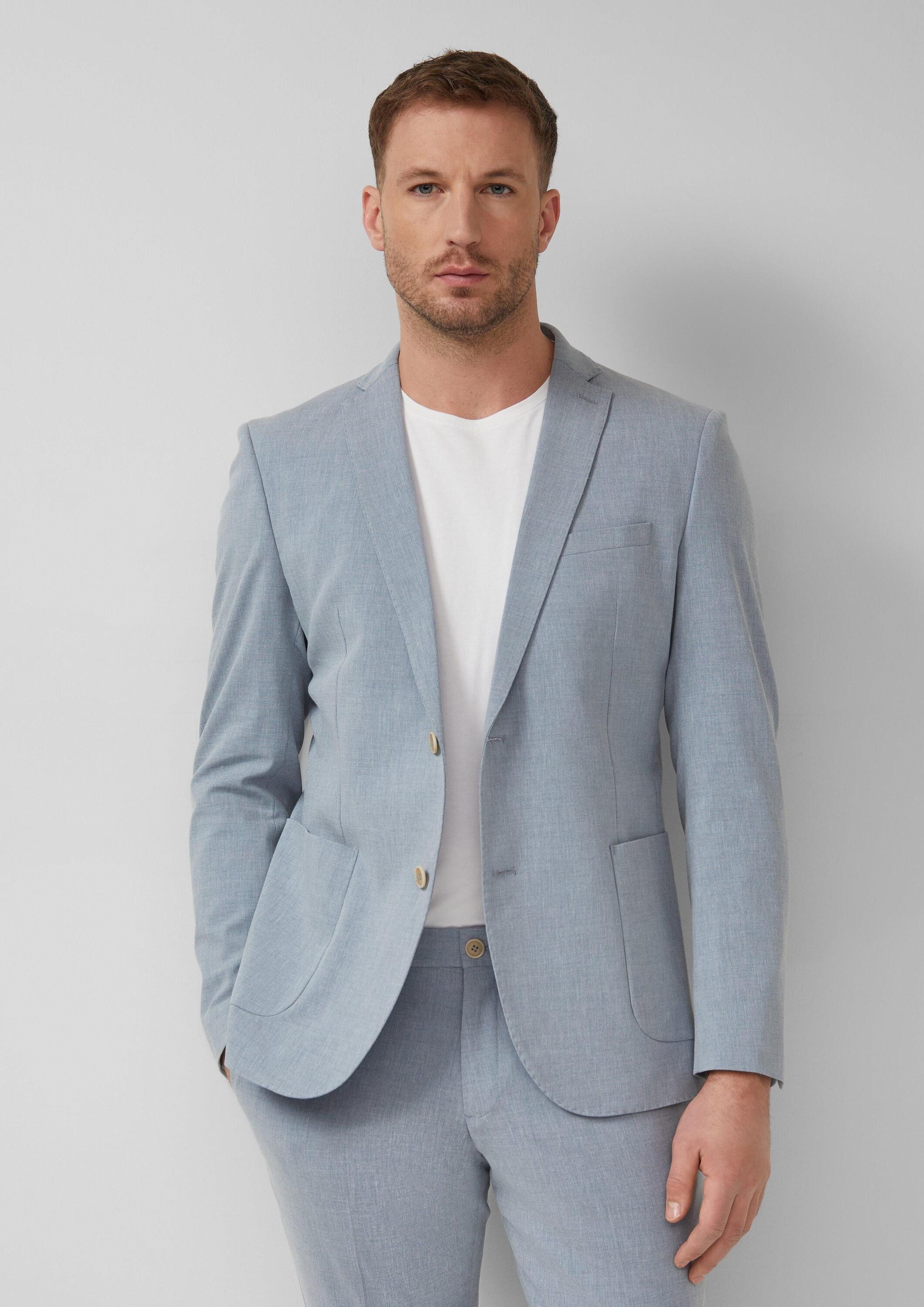 s.Oliver Sakko Indoor-Sakko S.OPURE s.O PURE: Slim-Fit-Sakko aus elastischem Leinenmix
