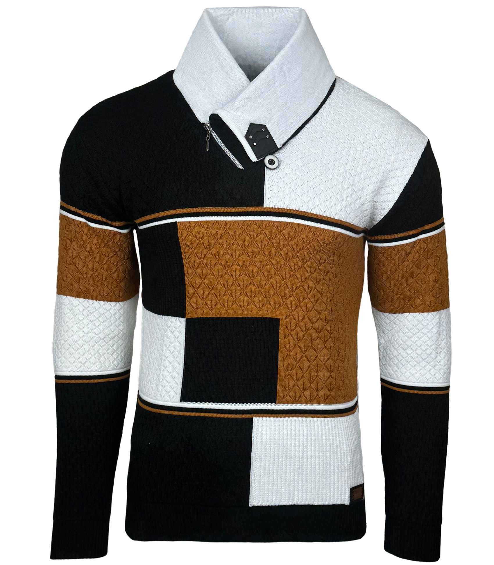 Baxboy Strickpullover Baxboy Herren Feinstrick Pullover günstig online kaufen