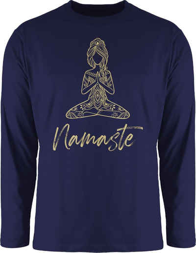 Shirtracer Rundhalsshirt Namaste Yoga Meditation Mandala Yoga