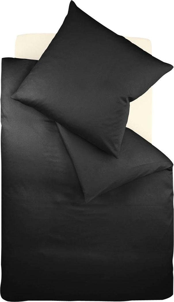 fleuresse Bettwäsche Colours in 135x200, 155x220 oder 200x200 cm, Mako-Satin, 2 teilig, Bettwäsche aus 100% Baumwolle, uni, mit Reißverschluss