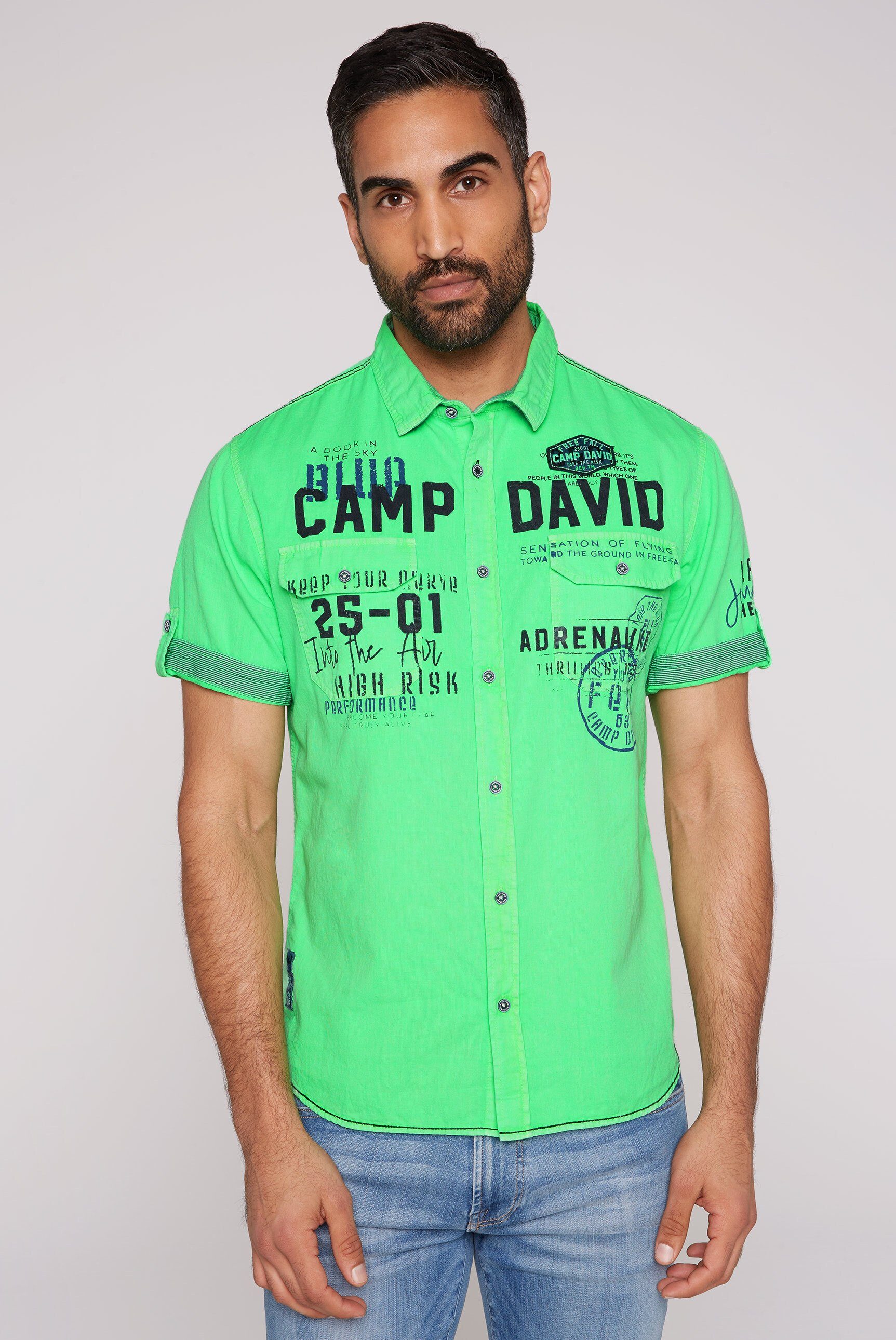CAMP DAVID Kurzarmhemd aus Bio-Baumwolle