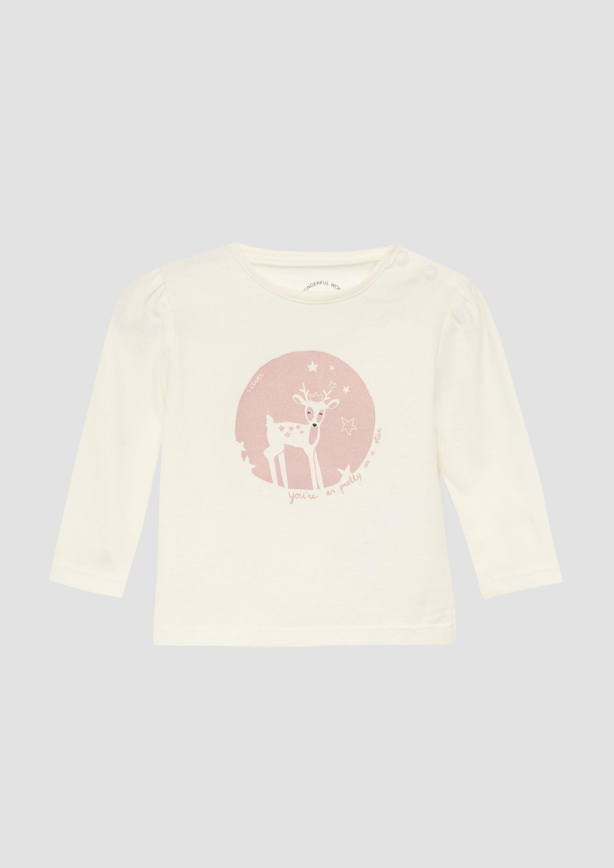 s.Oliver Langarmshirt T-Shirt T-Shirt mit Frontprint