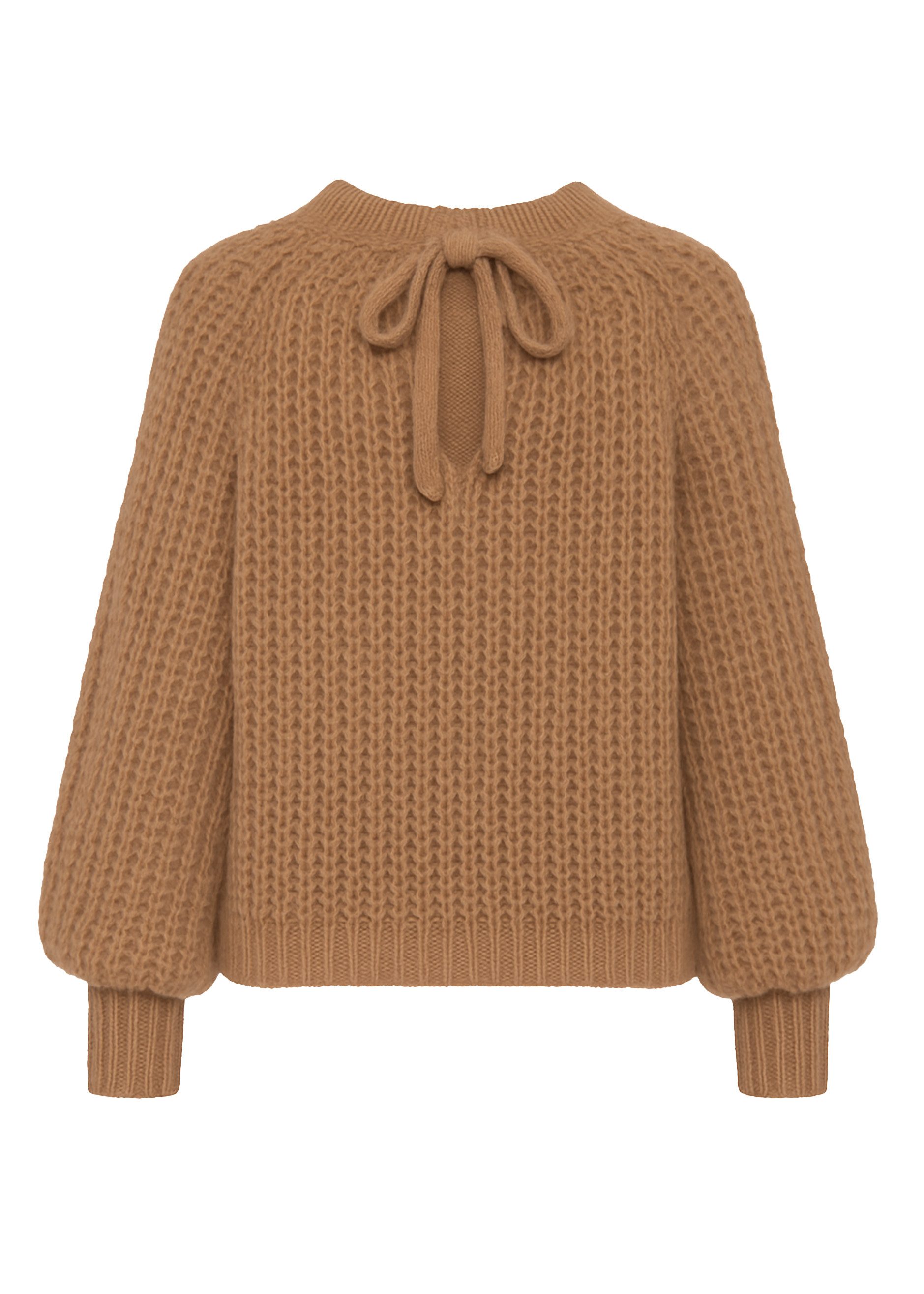 SASSYCLASSY Strickpullover Grobstrickpullover mit Schleifendetail für Damen günstig online kaufen