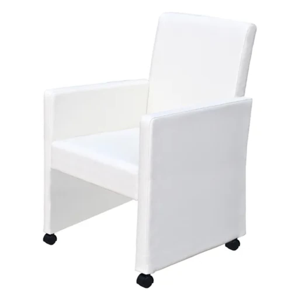 vidaXL Esszimmerstuhl Esszimmerstühle 2 Stk. Weiß günstig online kaufen