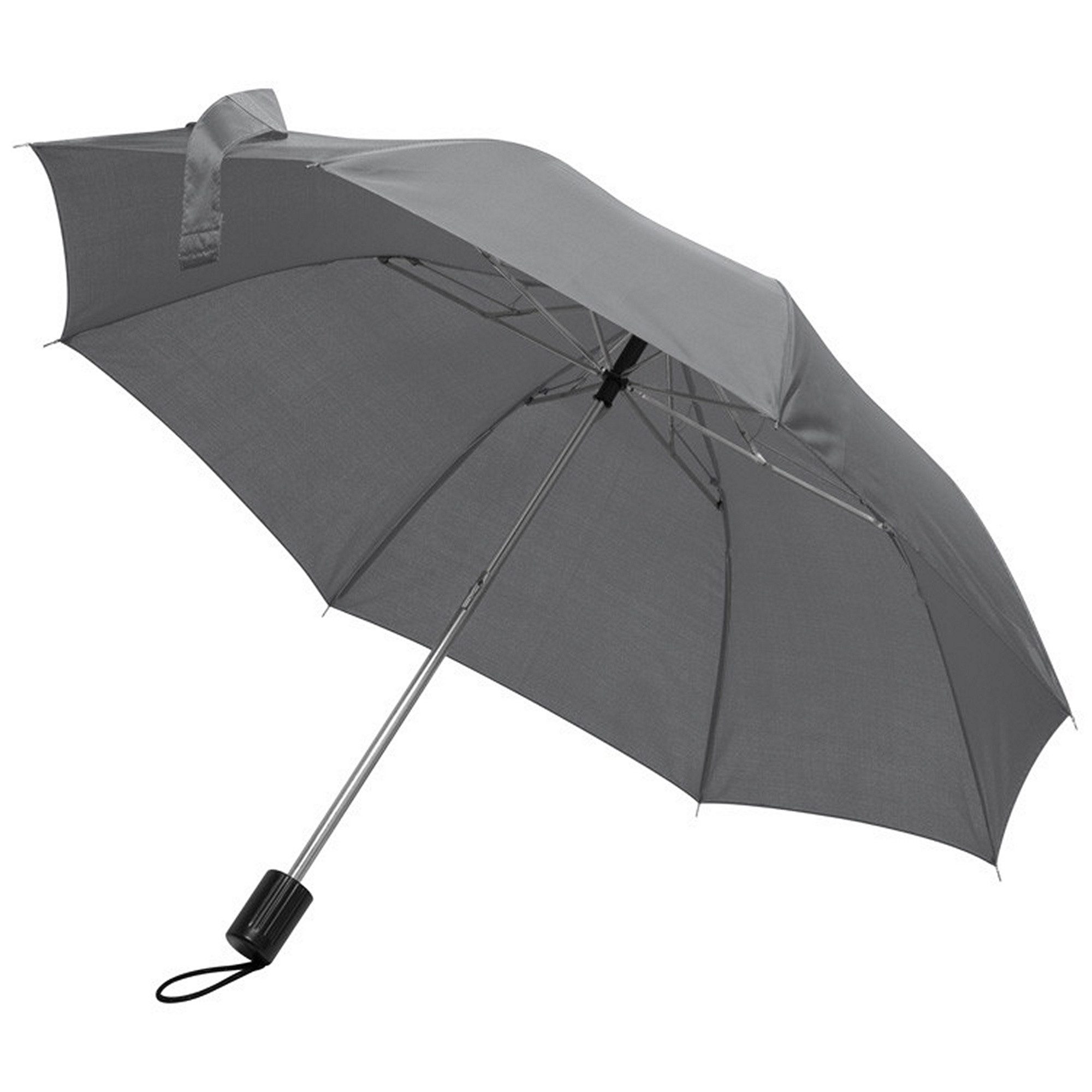 Macma Taschenregenschirm Taschen-Regenschirm / mit Schutzhülle / Farbe: grau/silbergrau