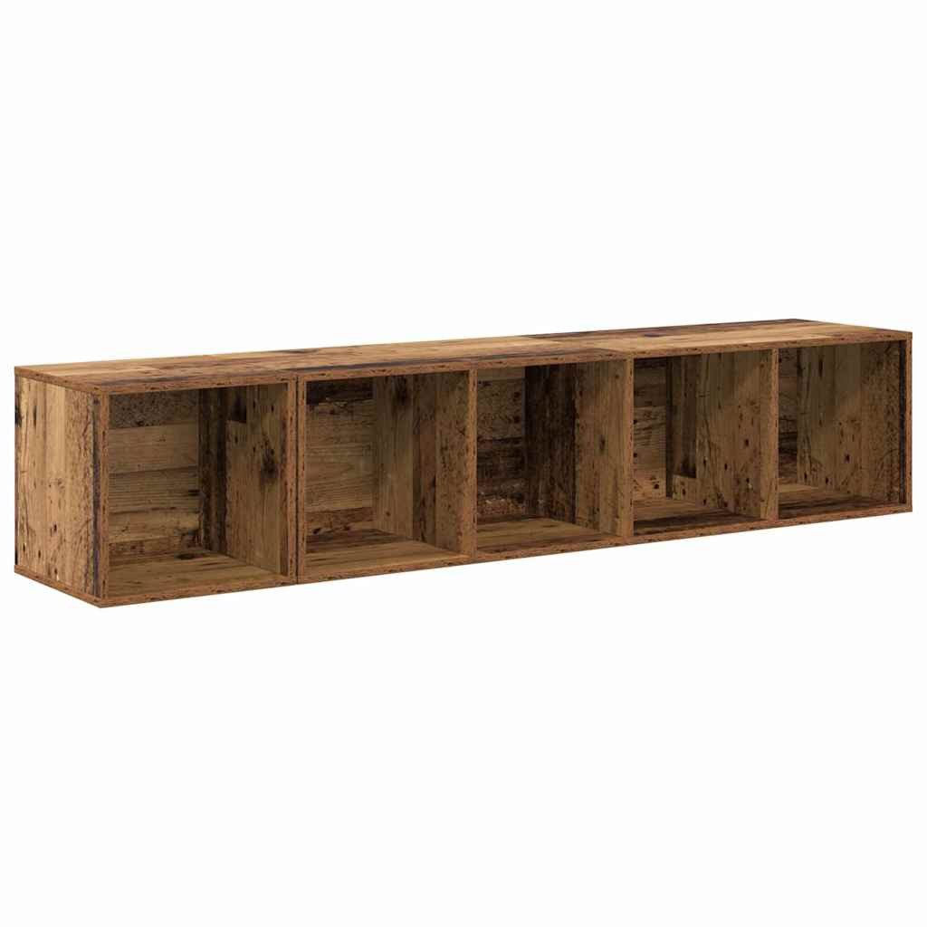 vidaXL TV-Schrank TV-Schrank Set Wandmontiert 2 pcs Altholz Holzwerkstoff (2-St)