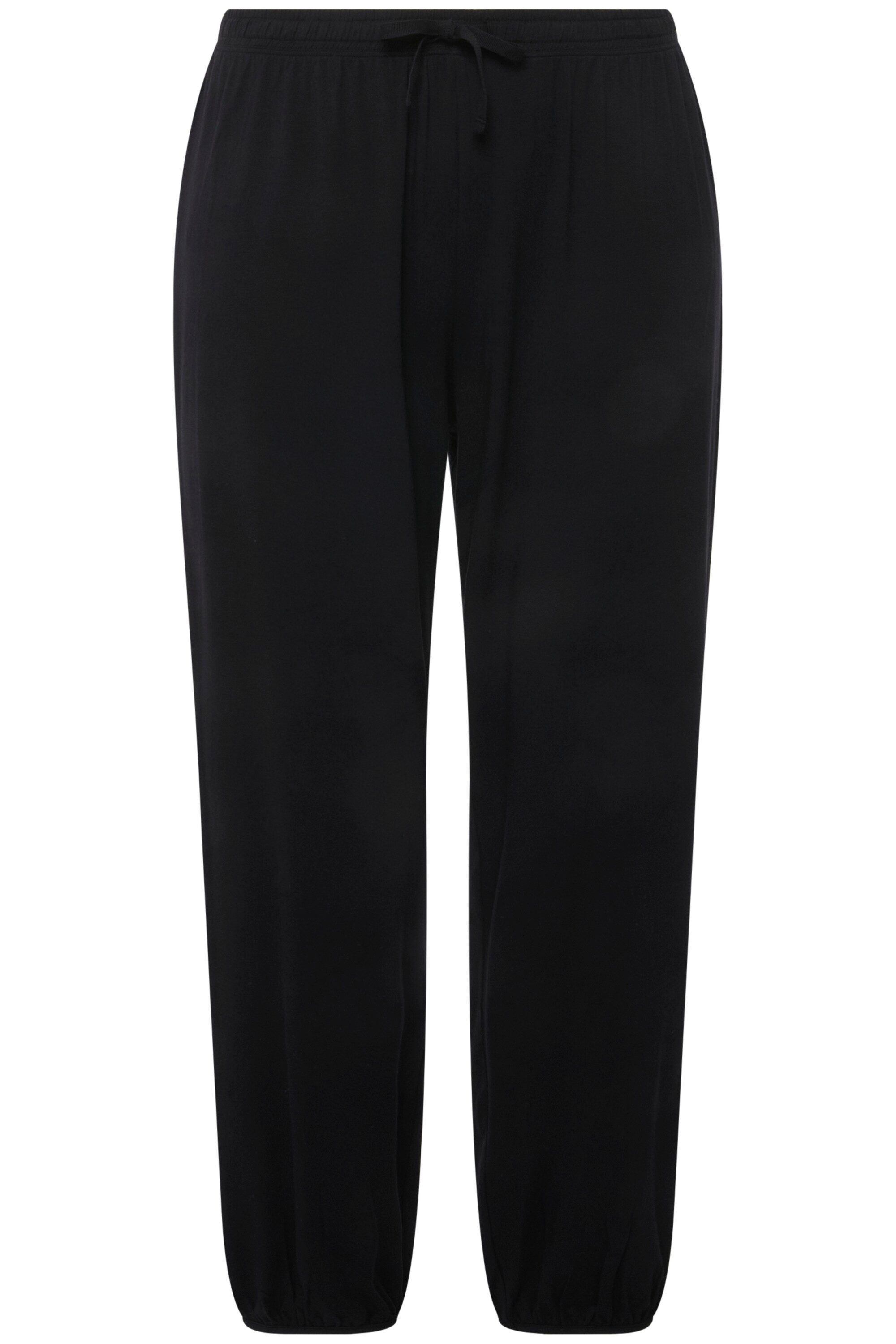 Ulla Popken Jogginghose Pyjama-Hose Modalmix gerades Bein Elastikbund günstig online kaufen
