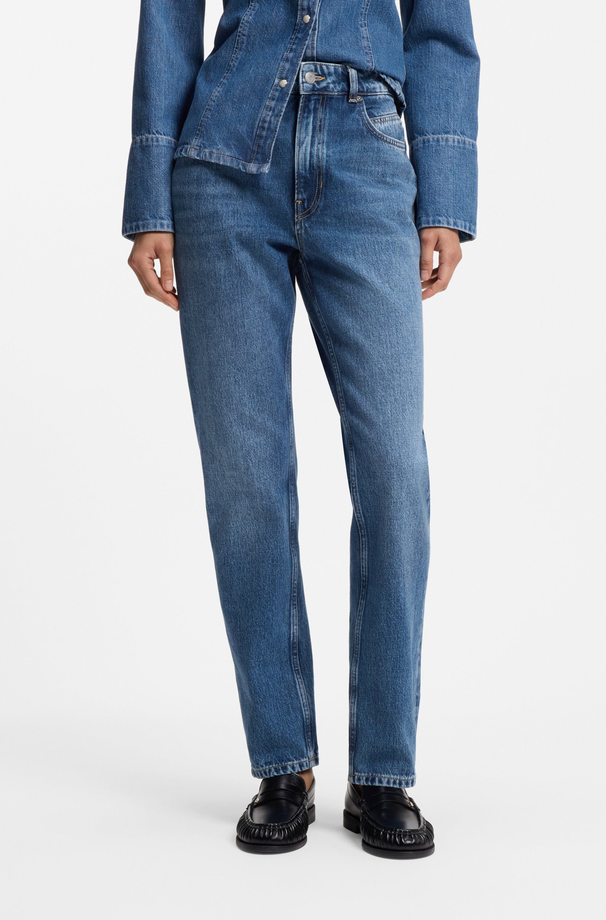 BOSS ORANGE Slim-fit-Jeans ADA SLIM HR 2.0 Premium Damenmode mit hohem Bund