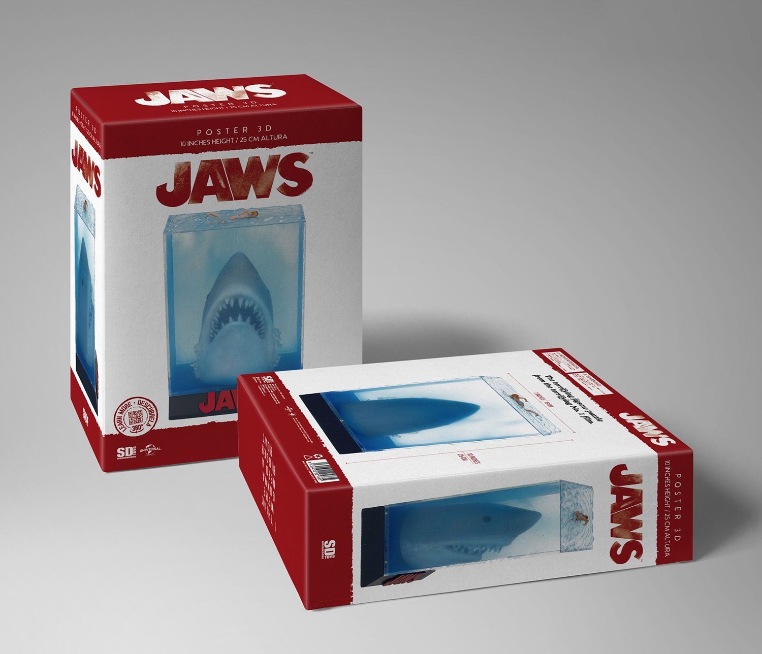 SD Toys Actionfigur Jaws 3D Poster Statue Der weiße Hai – Bild 3 von 5
