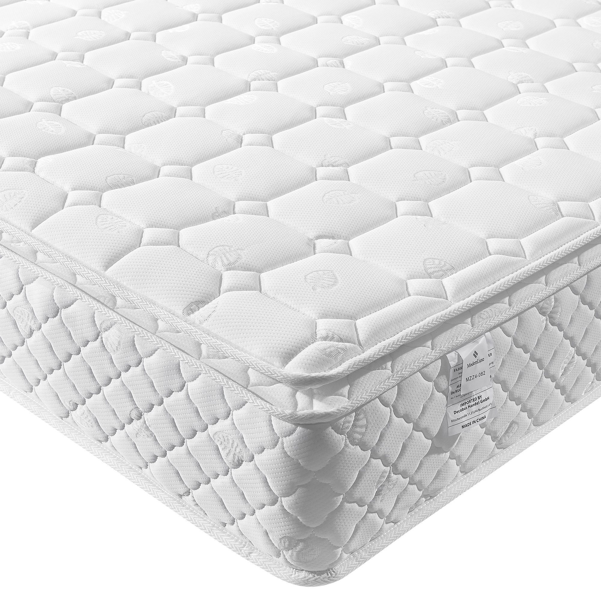 Federkernmatratze, , 25 cm hoch, 7 Zonen Kaltschaum Matratze, Härtegrad H3, 90 x 200 cm